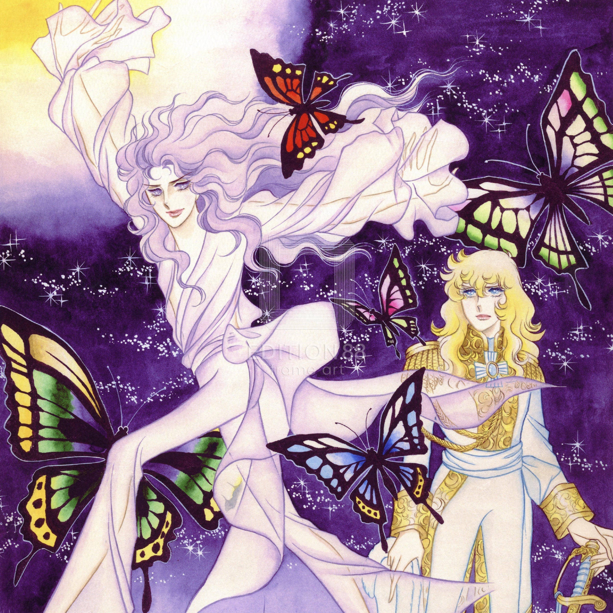 「ベルサイユのばら」版画2 / 池田理代子(直筆サイン入り / 限定180枚) 版画 Edition88