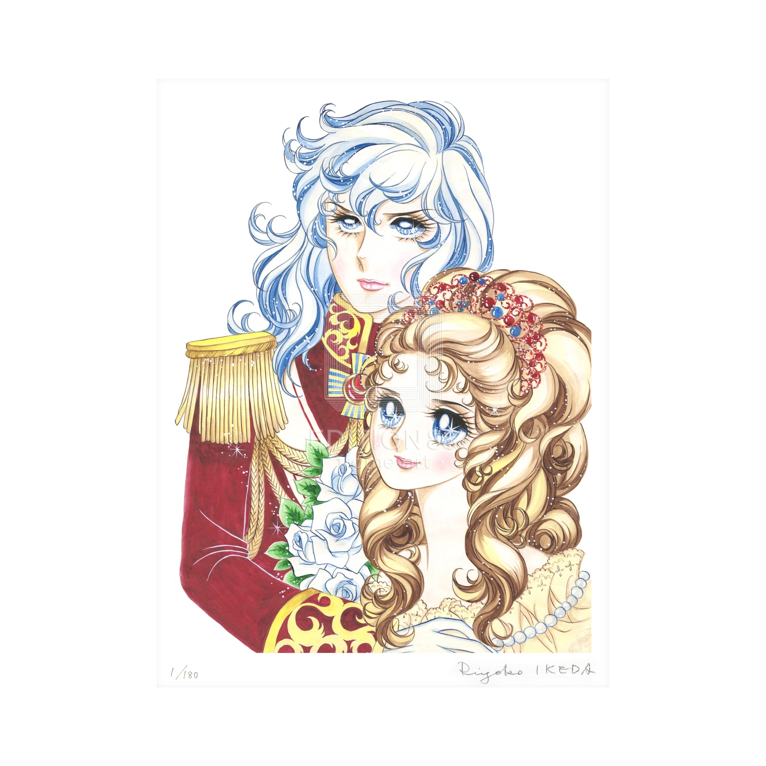 「ベルサイユのばら」版画3 / 池田理代子(直筆サイン入り / 限定180枚) 版画 Edition88