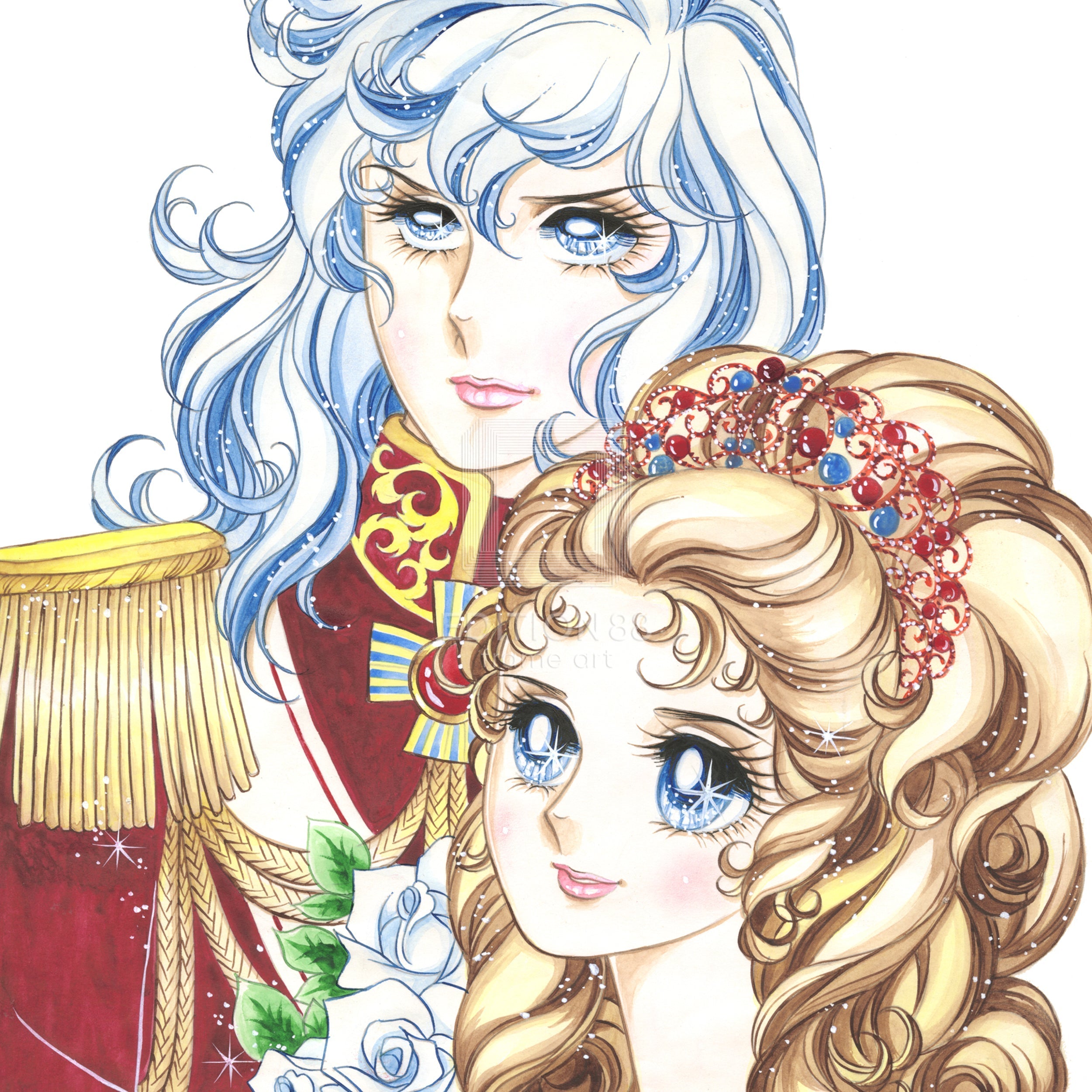 「ベルサイユのばら」版画3 / 池田理代子(直筆サイン入り / 限定180枚) 版画 Edition88