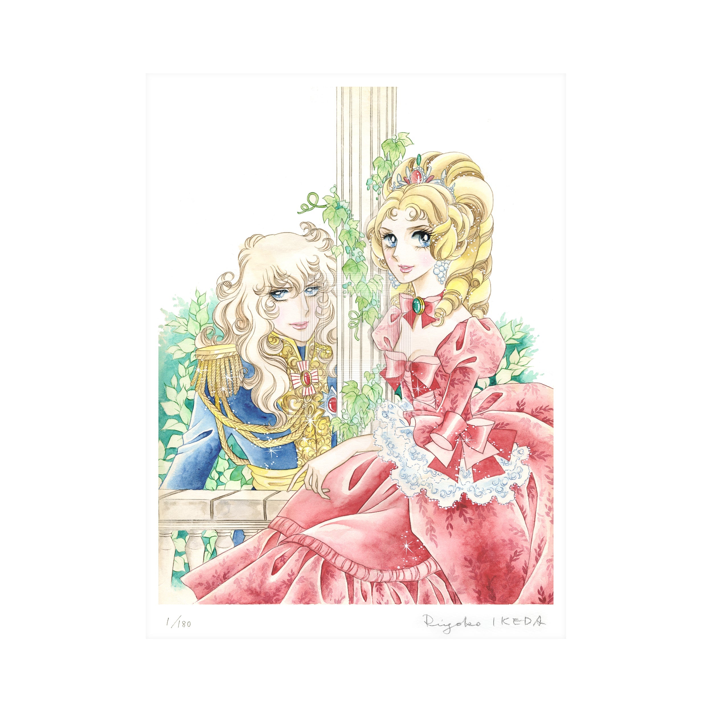 「ベルサイユのばら」版画4 / 池田理代子(直筆サイン入り / 限定180枚) 版画 Edition88