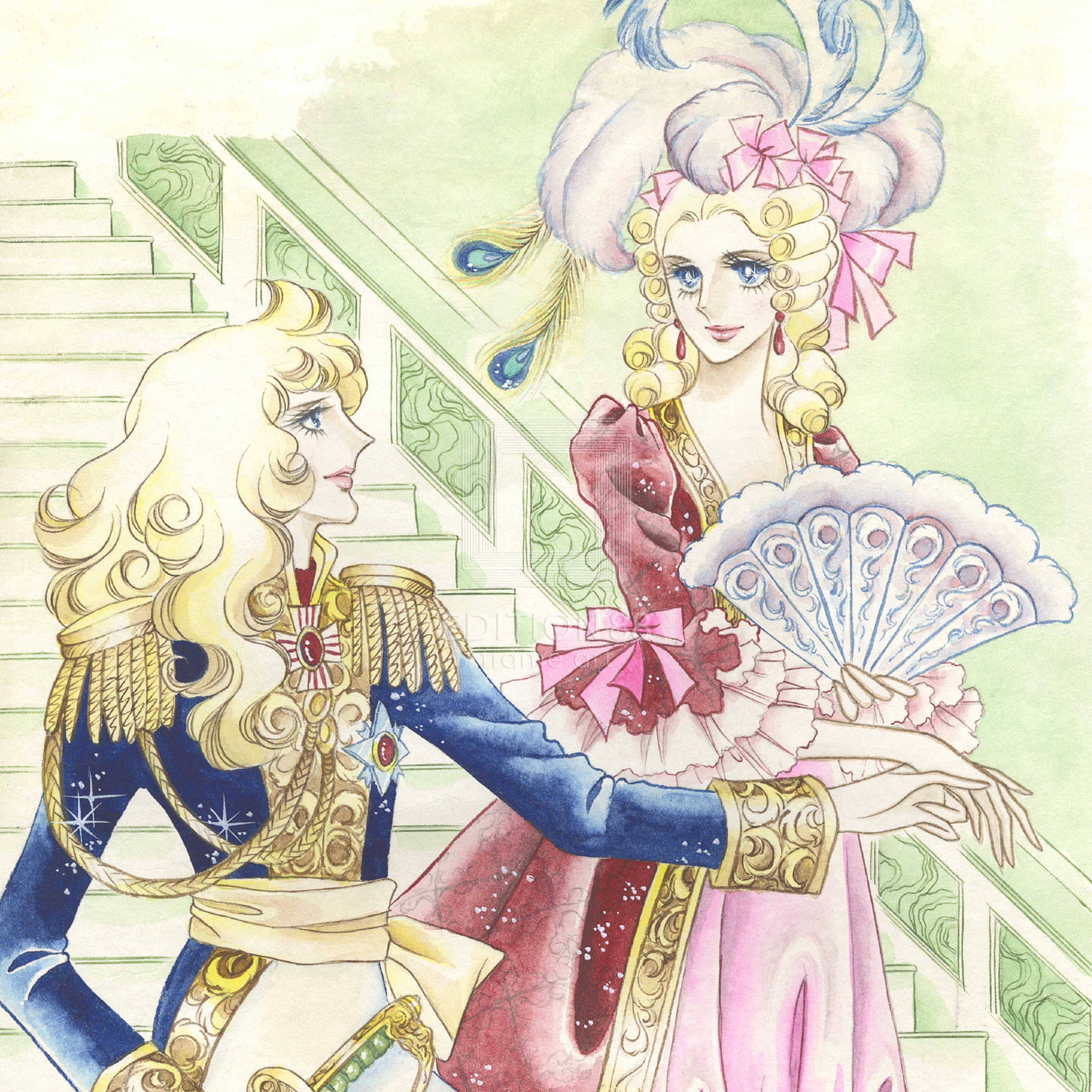 「ベルサイユのばら」版画5 / 池田理代子(直筆サイン入り / 限定180枚) 版画 Edition88