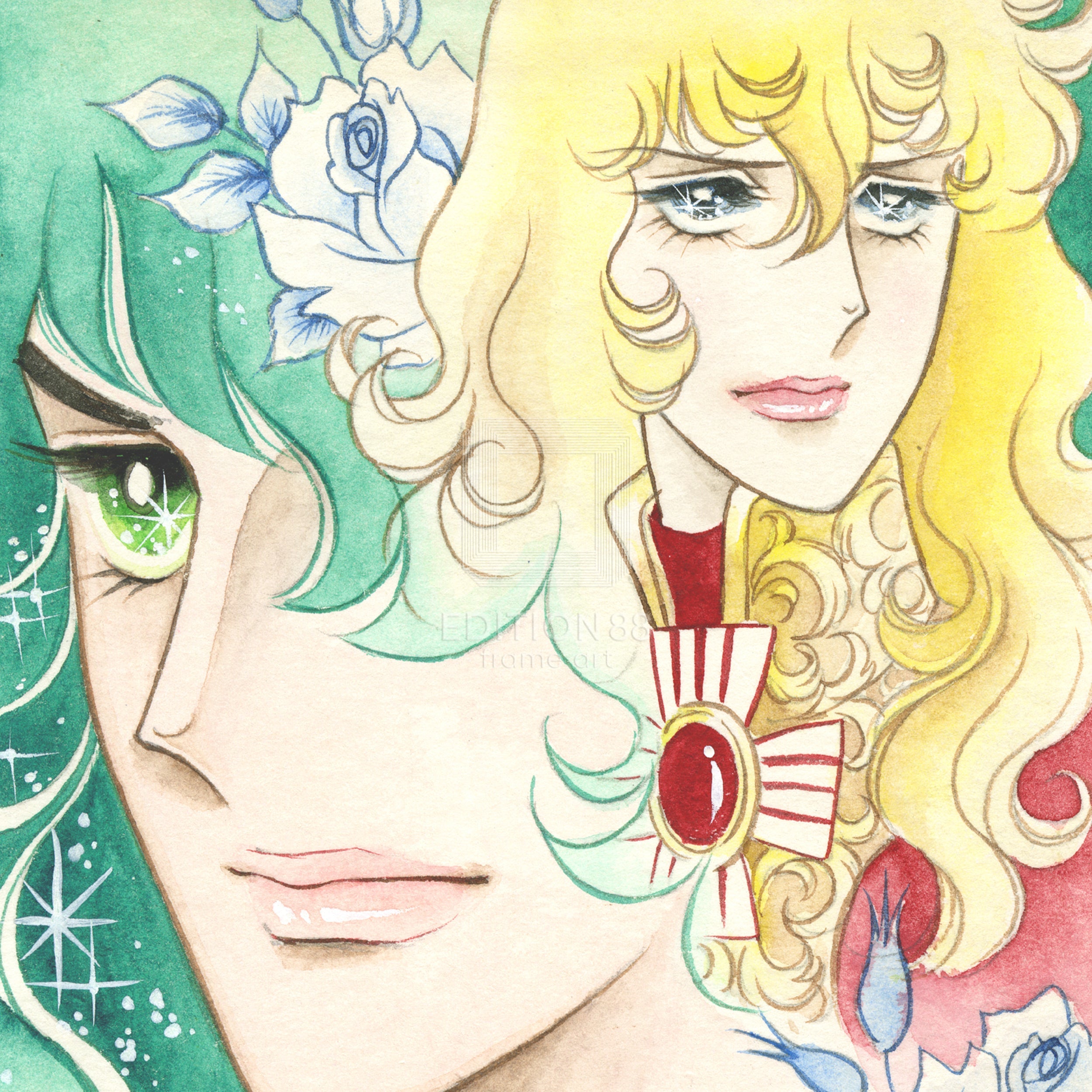 「ベルサイユのばら」版画6 / 池田理代子(直筆サイン入り / 限定180枚) 版画 Edition88