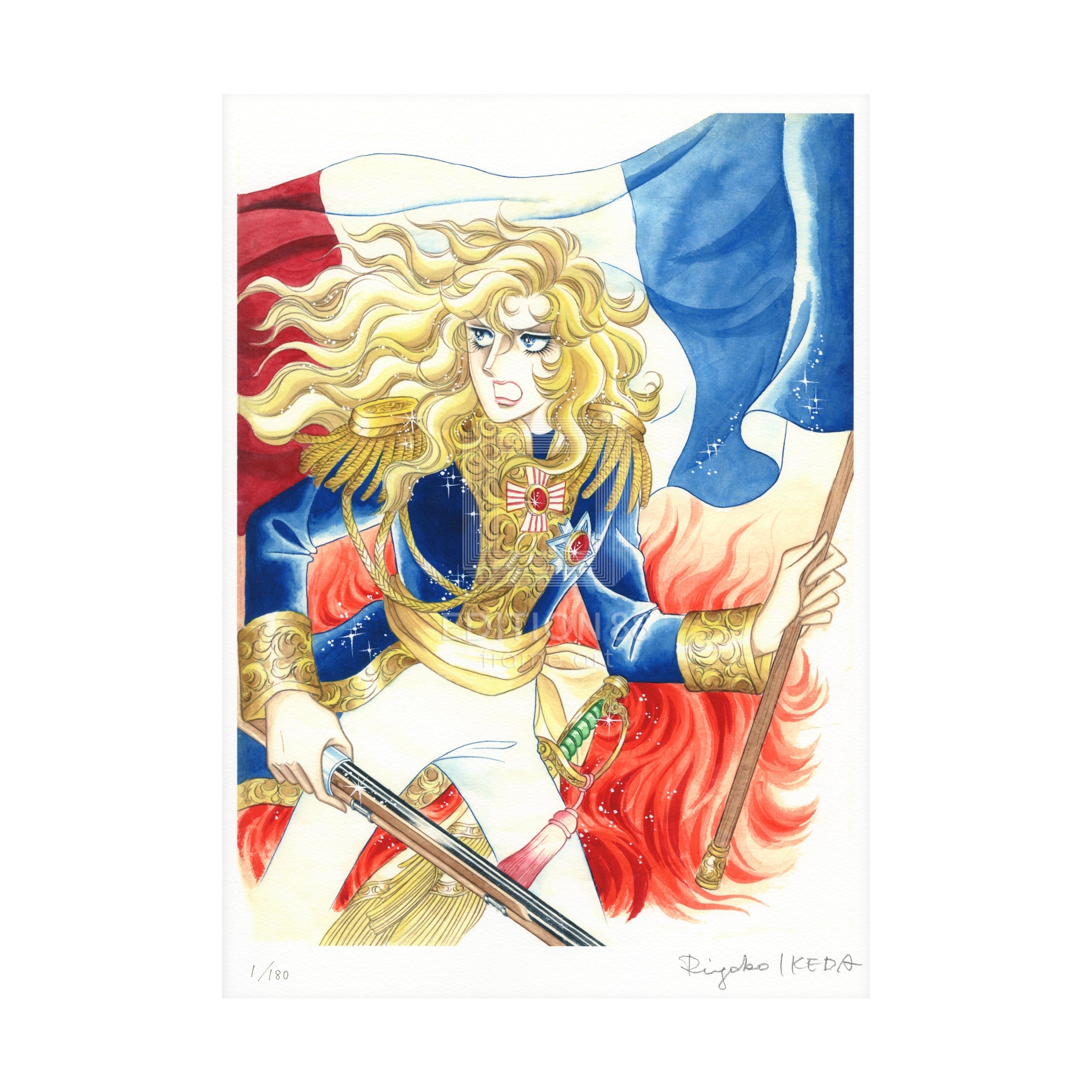 「ベルサイユのばら」版画8 / 池田理代子(直筆サイン入り / 限定180枚) 版画 Edition88