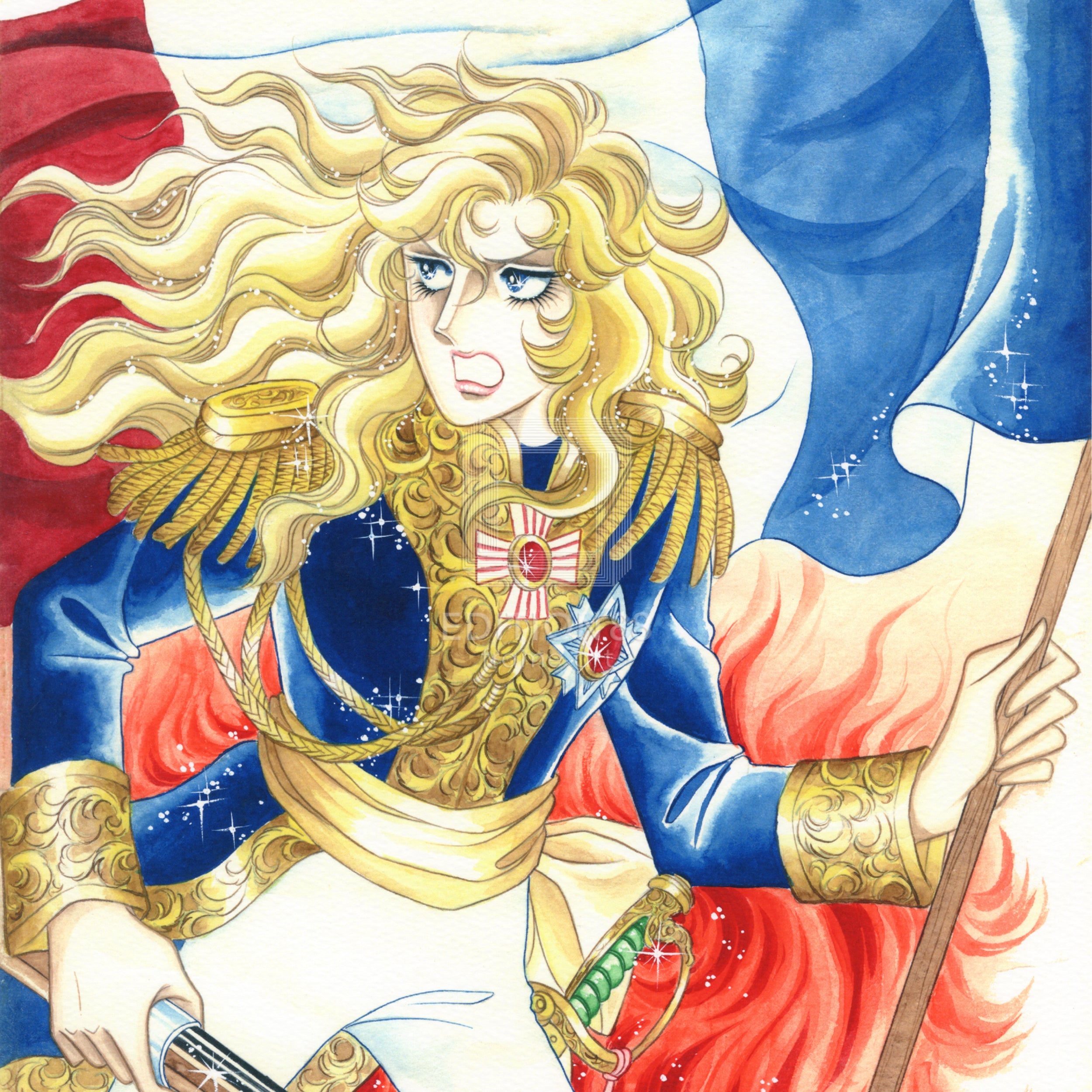 「ベルサイユのばら」版画8 / 池田理代子(直筆サイン入り / 限定180枚) 版画 Edition88