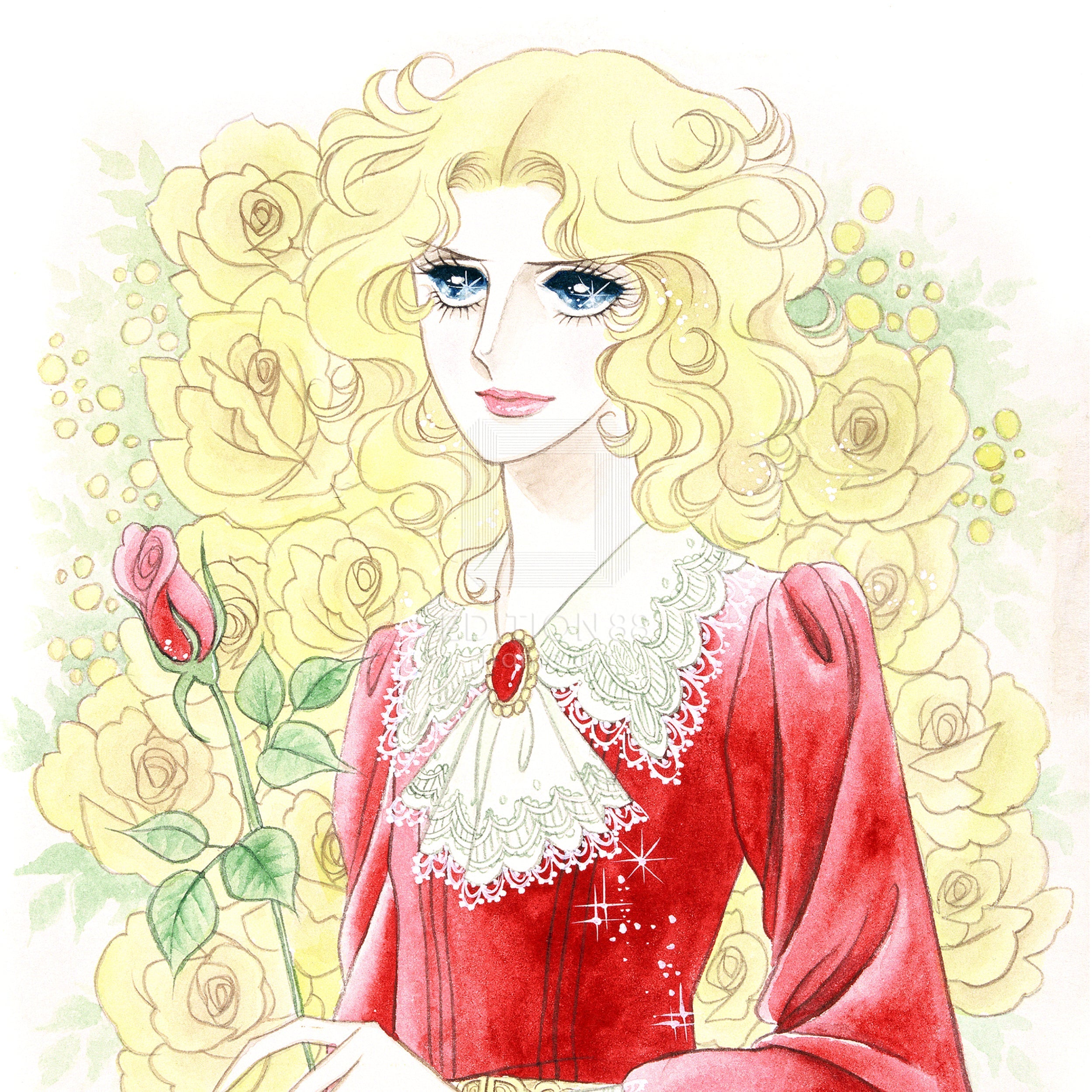 「オルフェウスの窓」版画1 / 池田理代子(直筆サイン入り / 限定180枚) 版画 Edition88