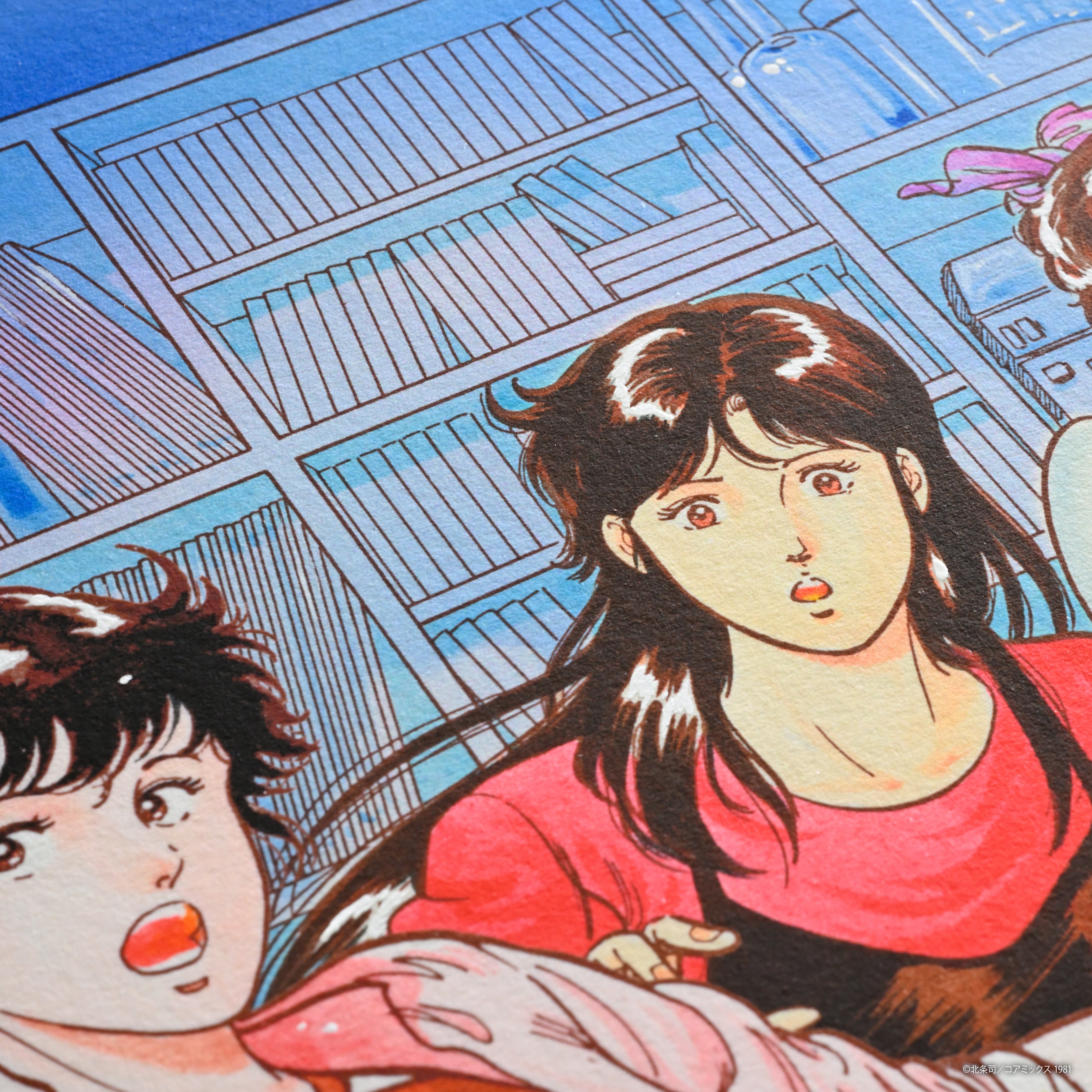 「キャッツ♥アイ」 版画5(週刊少年ジャンプ 1983年 第46号 表紙より)/北条司(直筆サイン入り/国内版限定200枚) 版画 Edition88