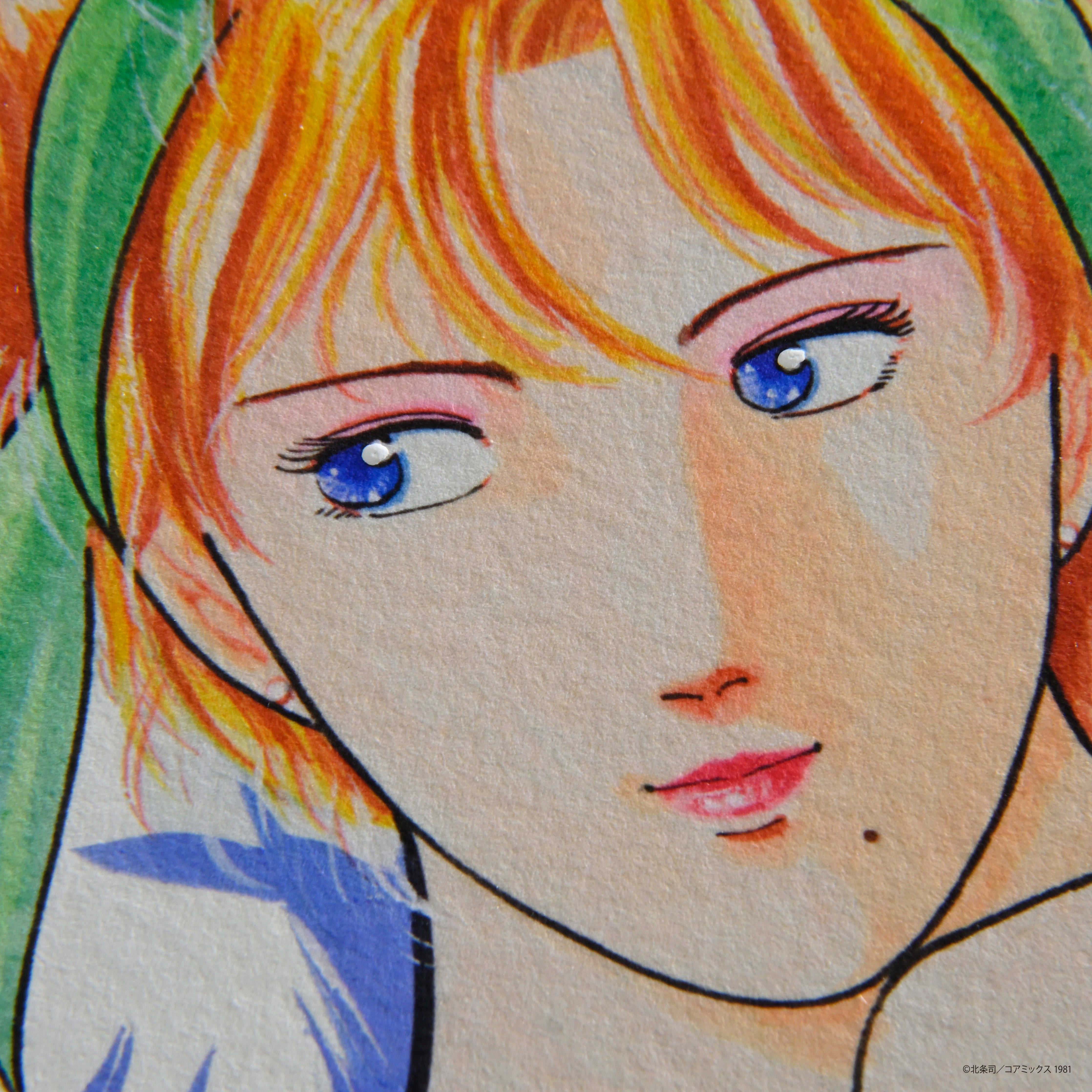 「キャッツ♥アイ」版画7(ジャンプ・コミックス 1983年 第5巻/表紙カバーより)/北条司(直筆サイン入り/国内版限定200枚) 版画 Edition88