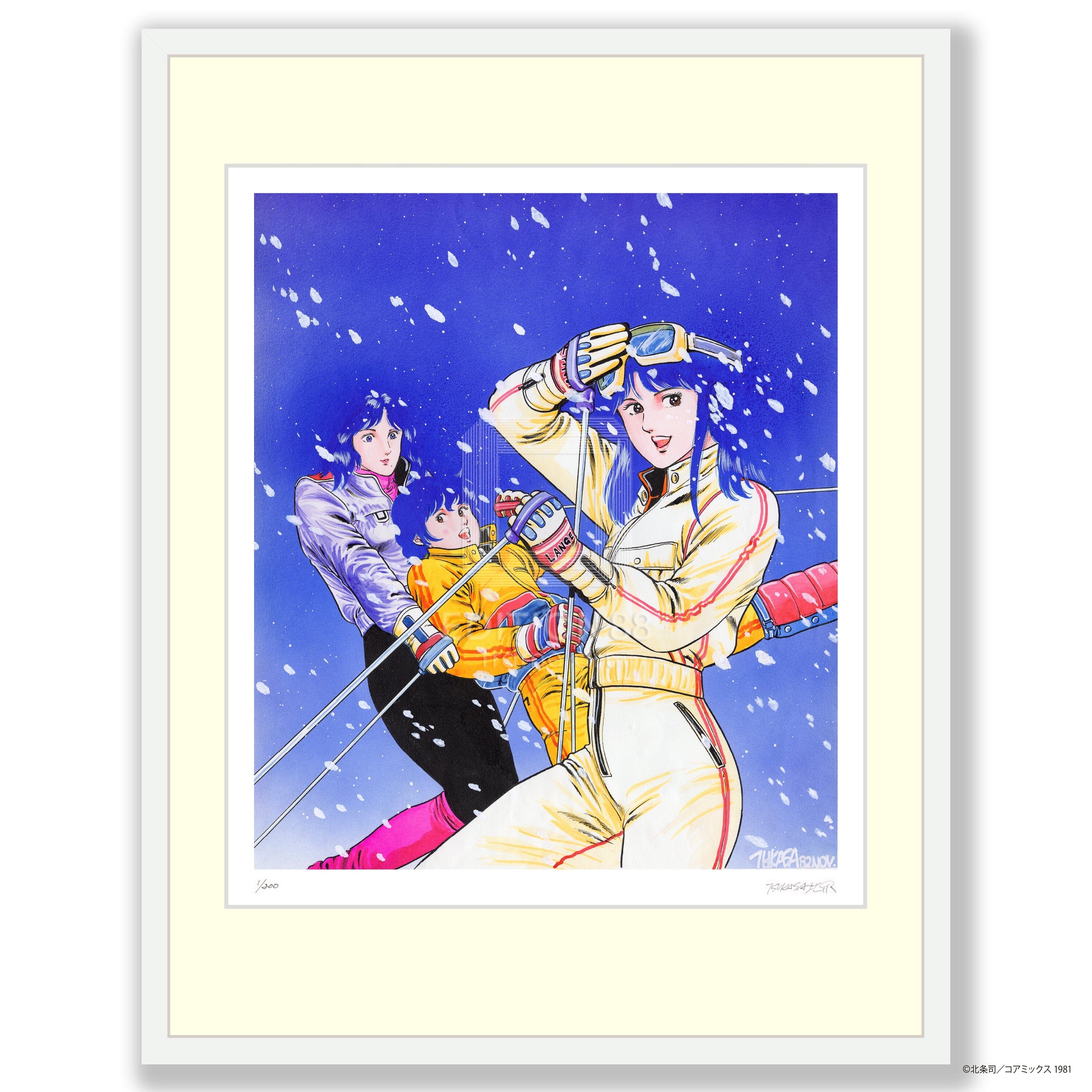 「キャッツ♥アイ」版画8(週刊少年ジャンプ 1983年 第1・2合併号/表紙カバーより)/北条司(直筆サイン入り/国内版限定200枚) 版画 Edition88