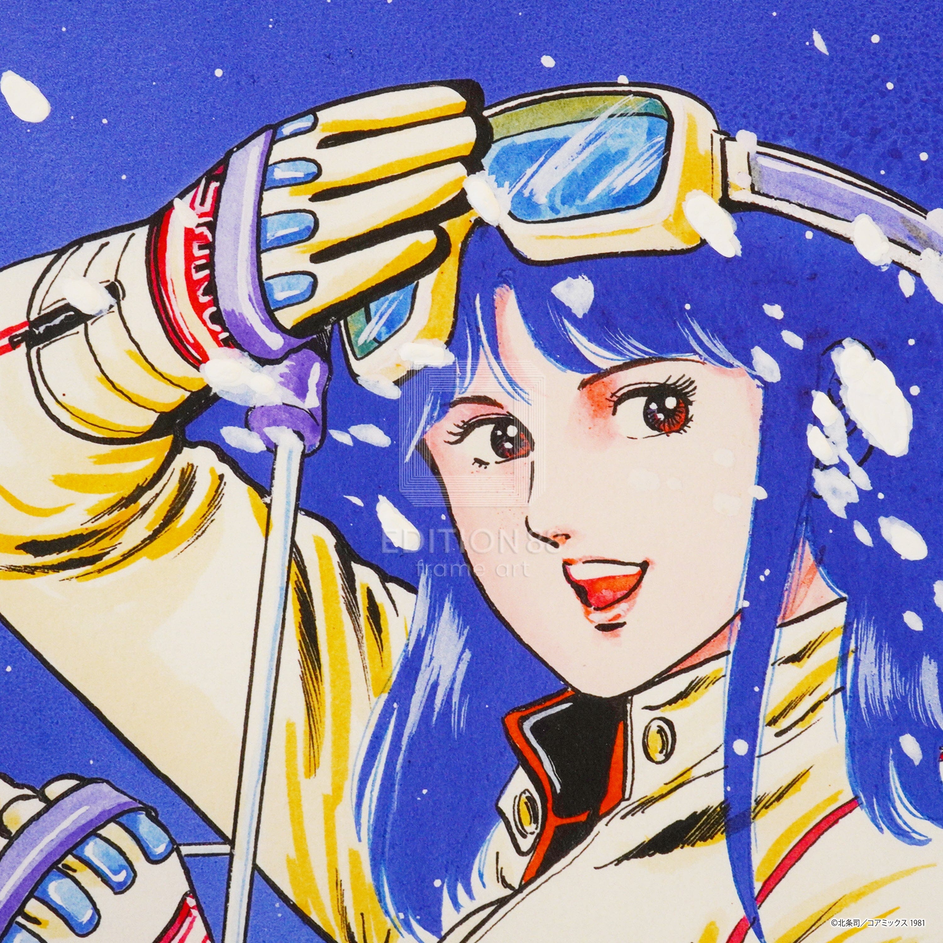 「キャッツ♥アイ」版画8(週刊少年ジャンプ 1983年 第1・2合併号/表紙カバーより)/北条司(直筆サイン入り/国内版限定200枚) 版画 Edition88