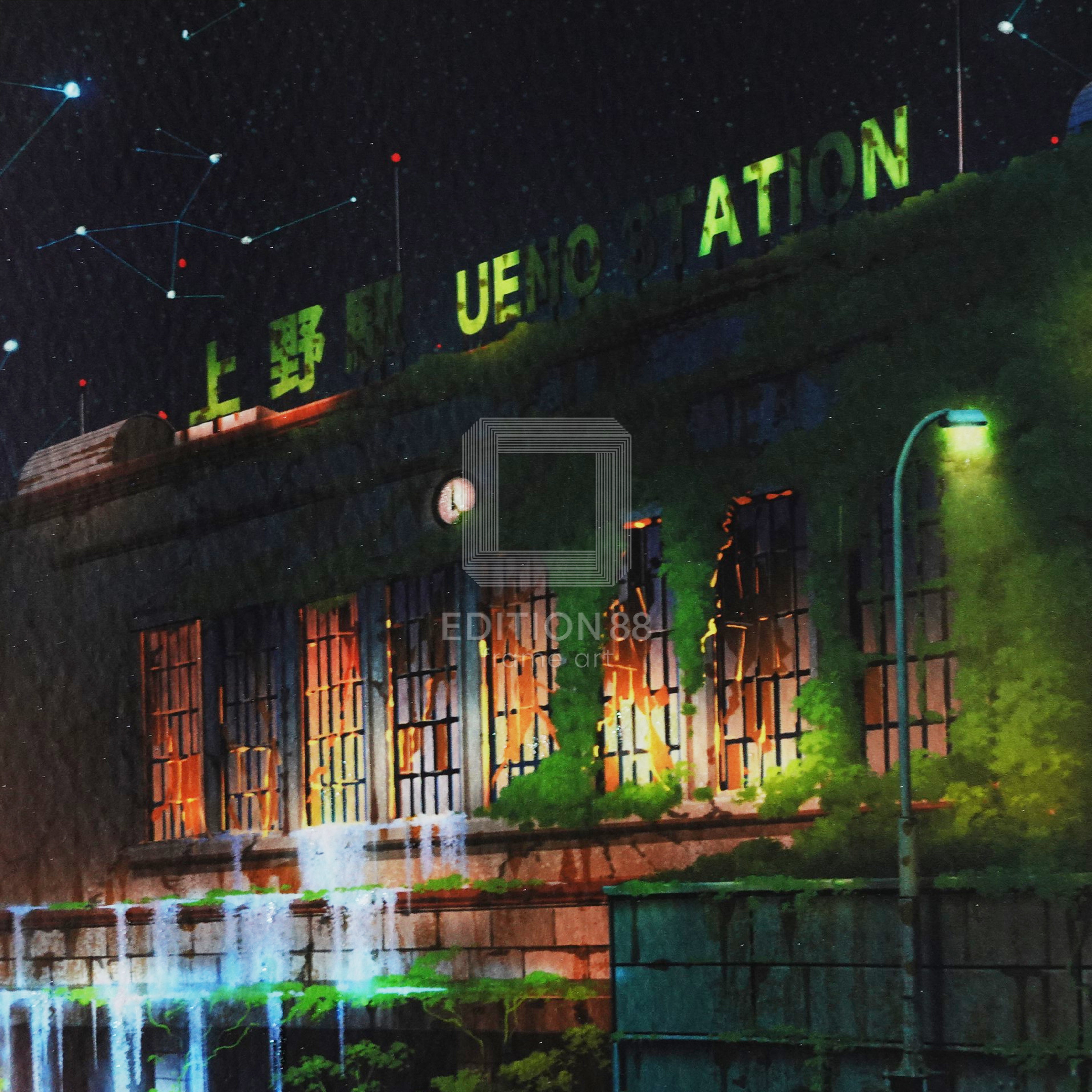 上野駅幻想クリスマス きらめき版 / 東京幻想(直筆サイン入り / 限定21枚) 版画 Edition88