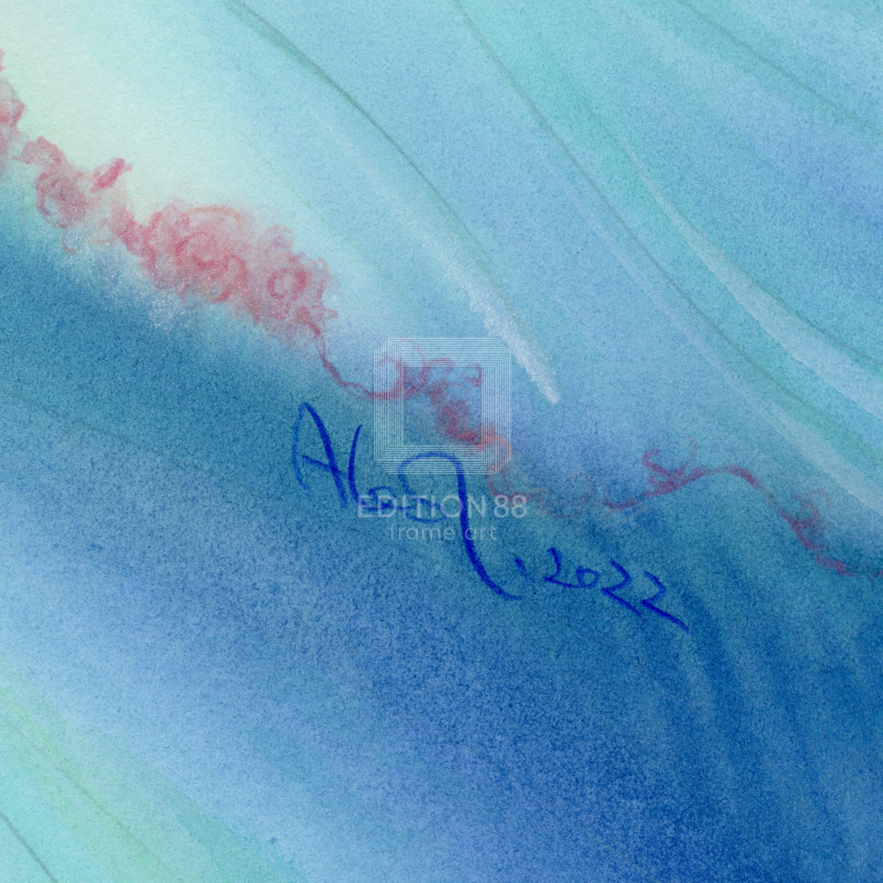 「魔法の天使 クリィミーマミ」 ミニ版画 Cremay Xmas2022 /高田明美(直筆サイン入り / 限定100枚) 版画 Edition88