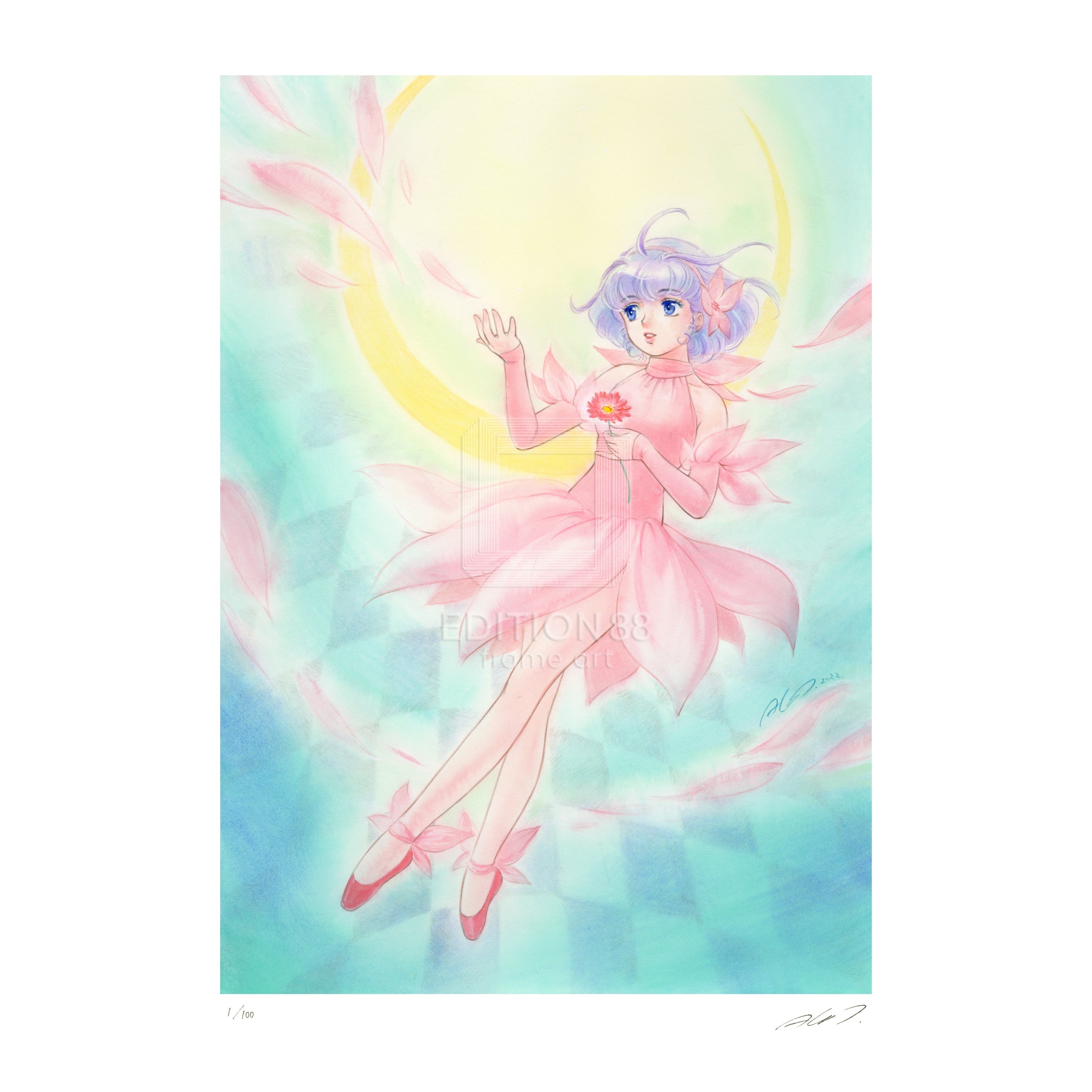 「魔法の天使 クリィミーマミ」版画 LOVEさりげなく/高田明美 版画 Edition88