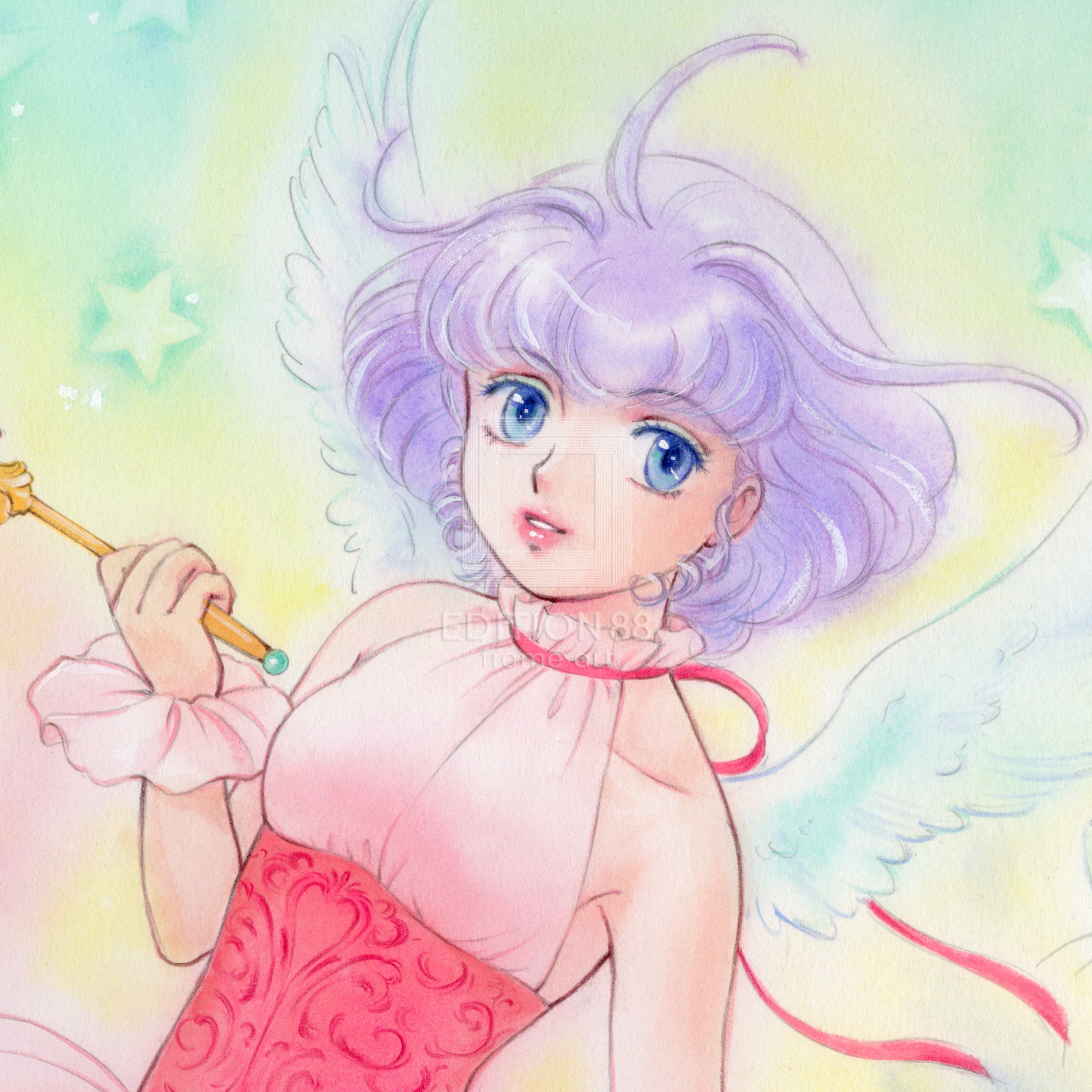 「魔法の天使 クリィミーマミ」 版画 Valentine 2022 /高田明美 版画 Edition88