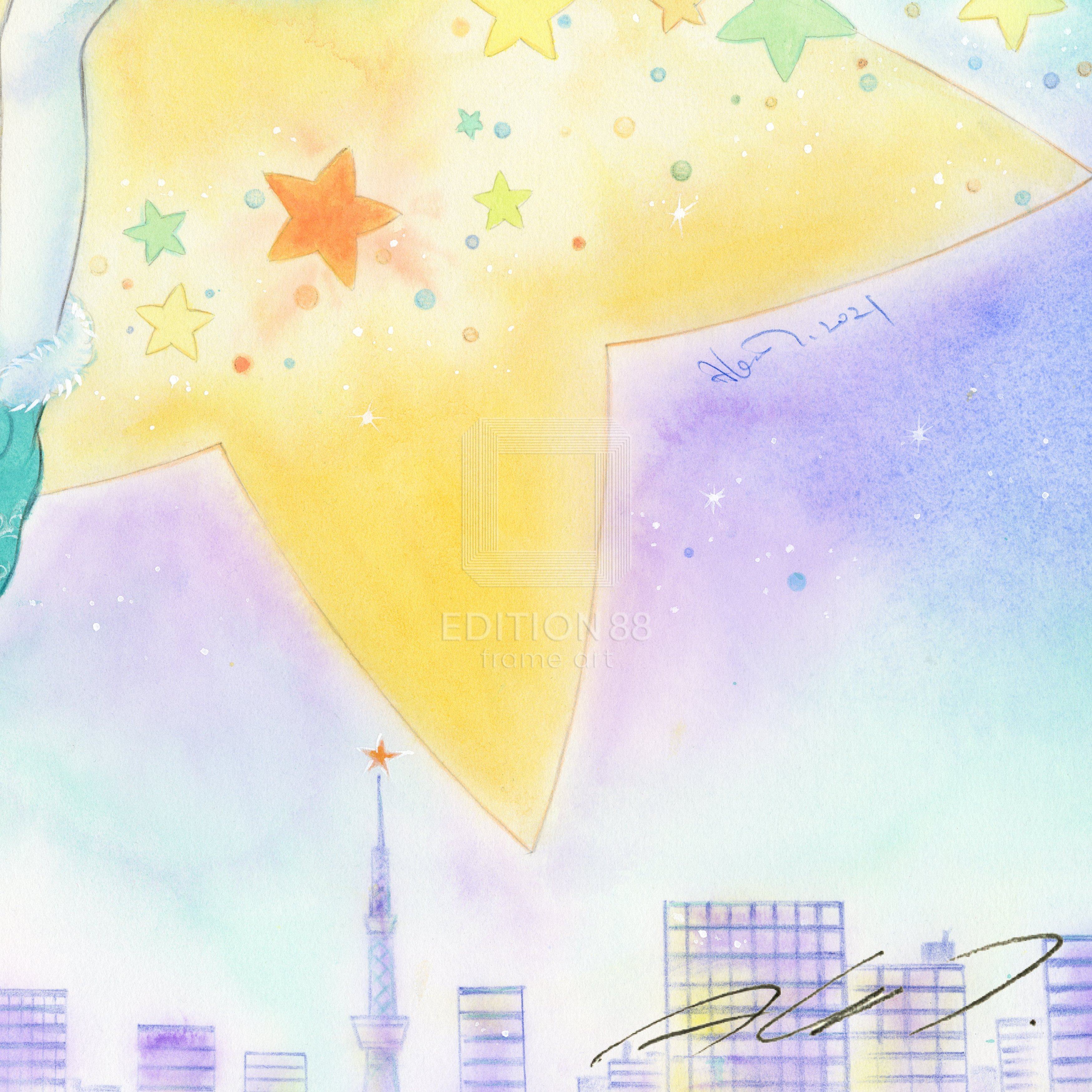 「魔法の天使 クリィミーマミ」 ミニ版画 クリィミークリスマス2021 /高田明美 版画 Edition88