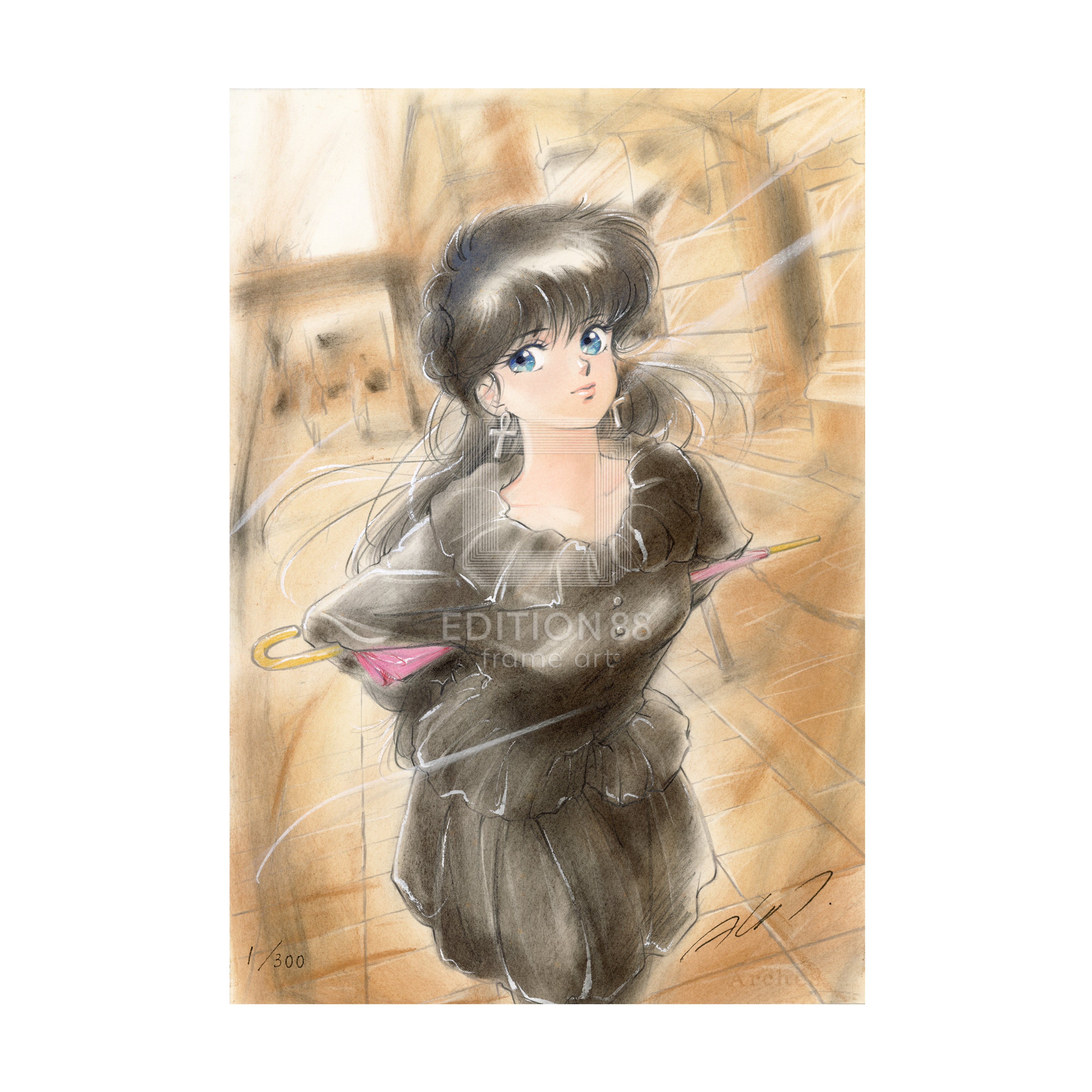 「きまぐれオレンジ☆ロード」ミニ版画10 / 高田明美(直筆サイン入り / 限定300枚) 版画 Edition88