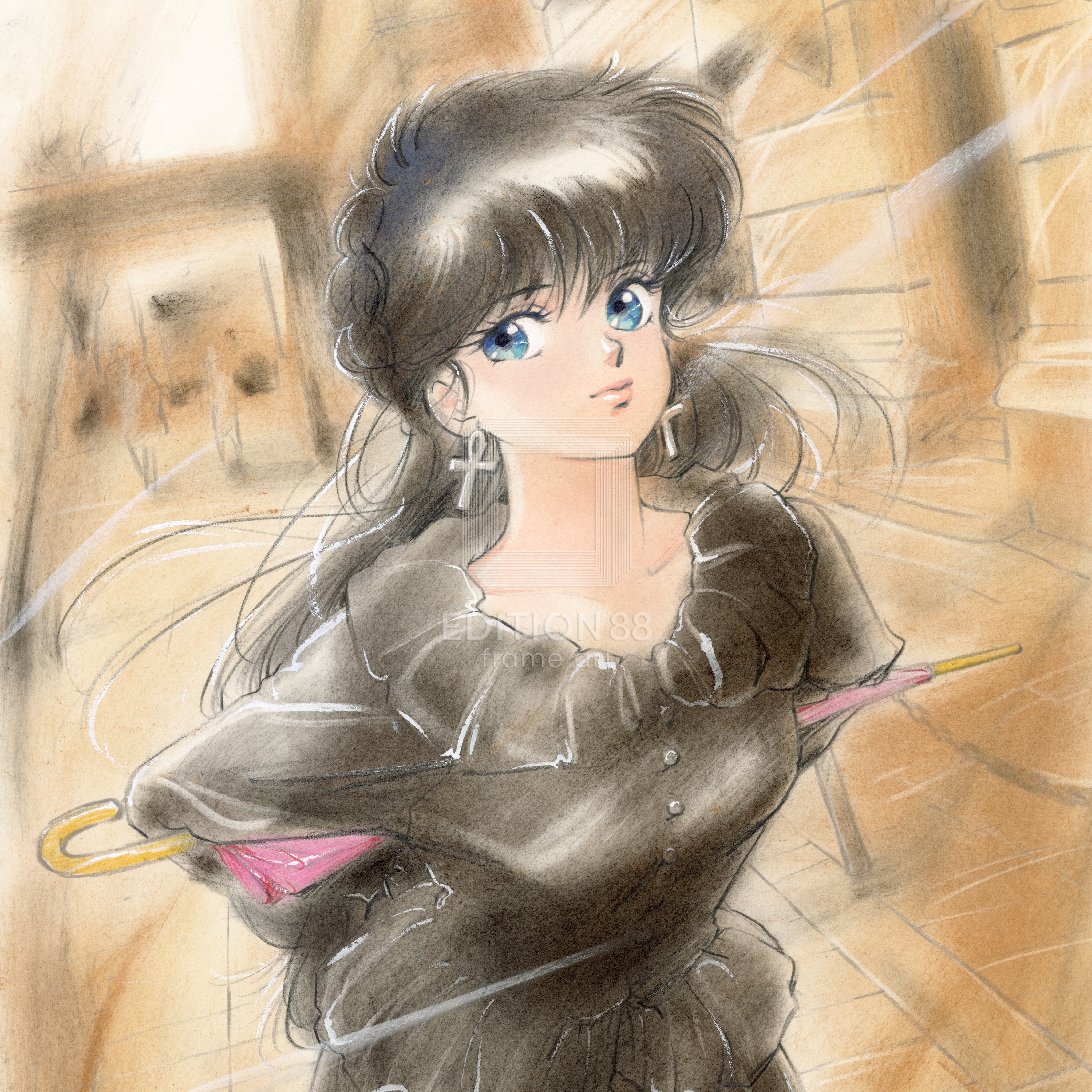 「きまぐれオレンジ☆ロード」ミニ版画10 / 高田明美(直筆サイン入り / 限定300枚) 版画 Edition88