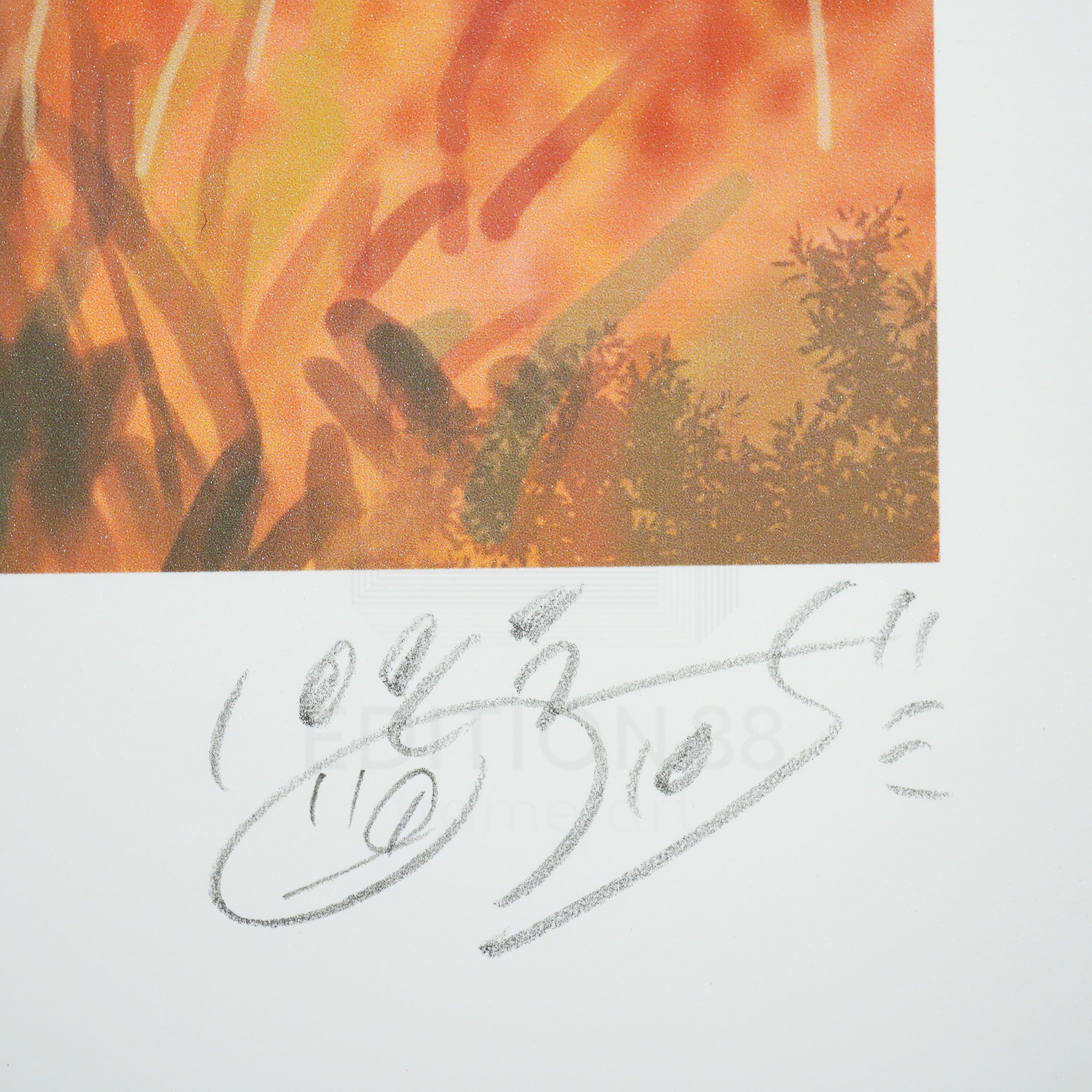 「灼眼のシャナ」版画5(「電撃hp Volume.28」表紙/2004年2月)/ いとうのいぢ(直筆サイン入り/缶バッジ付/国内版限定100枚) 版画 Edition88