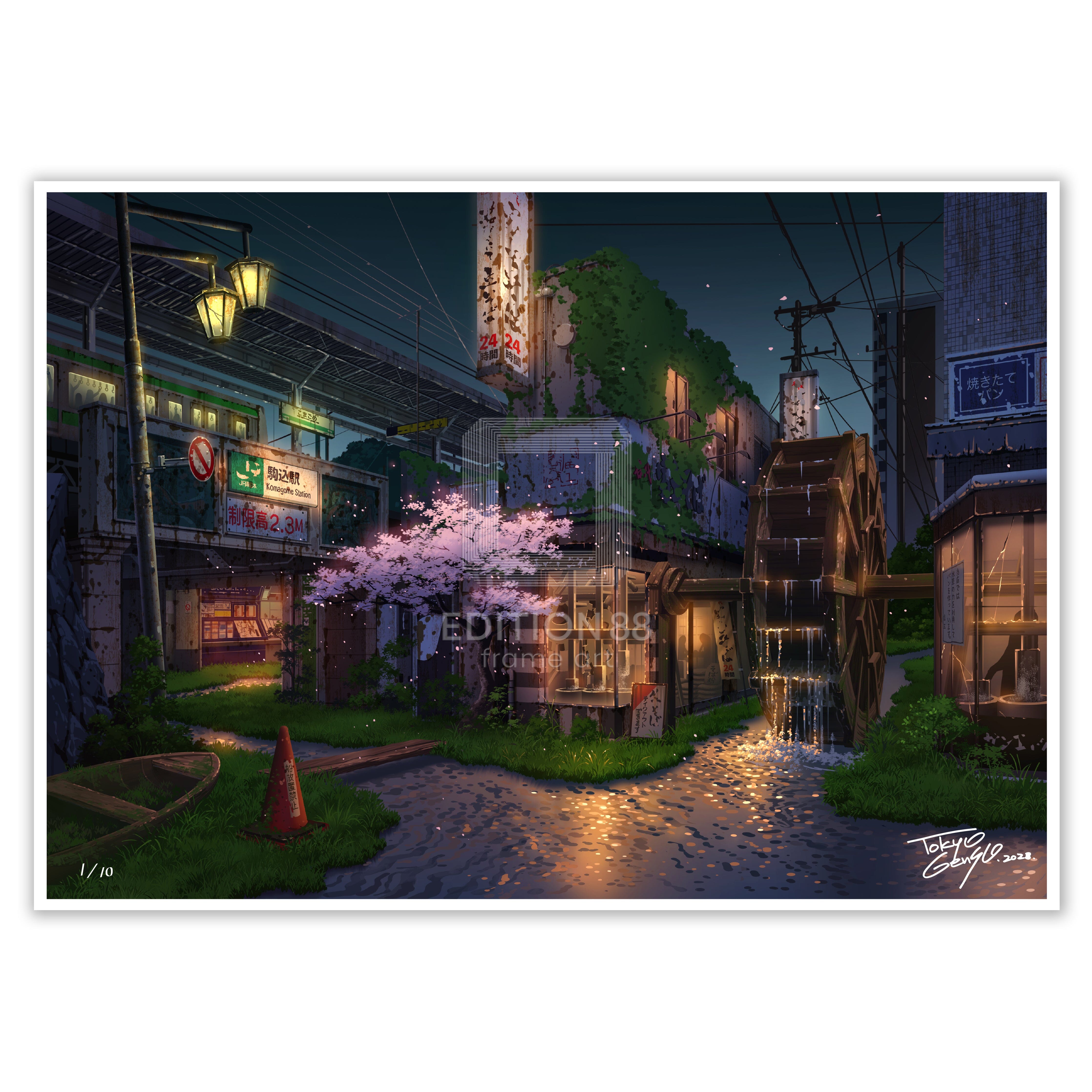 駒込幻想 / 東京幻想(直筆サイン入り / 限定10枚) 版画 Edition88