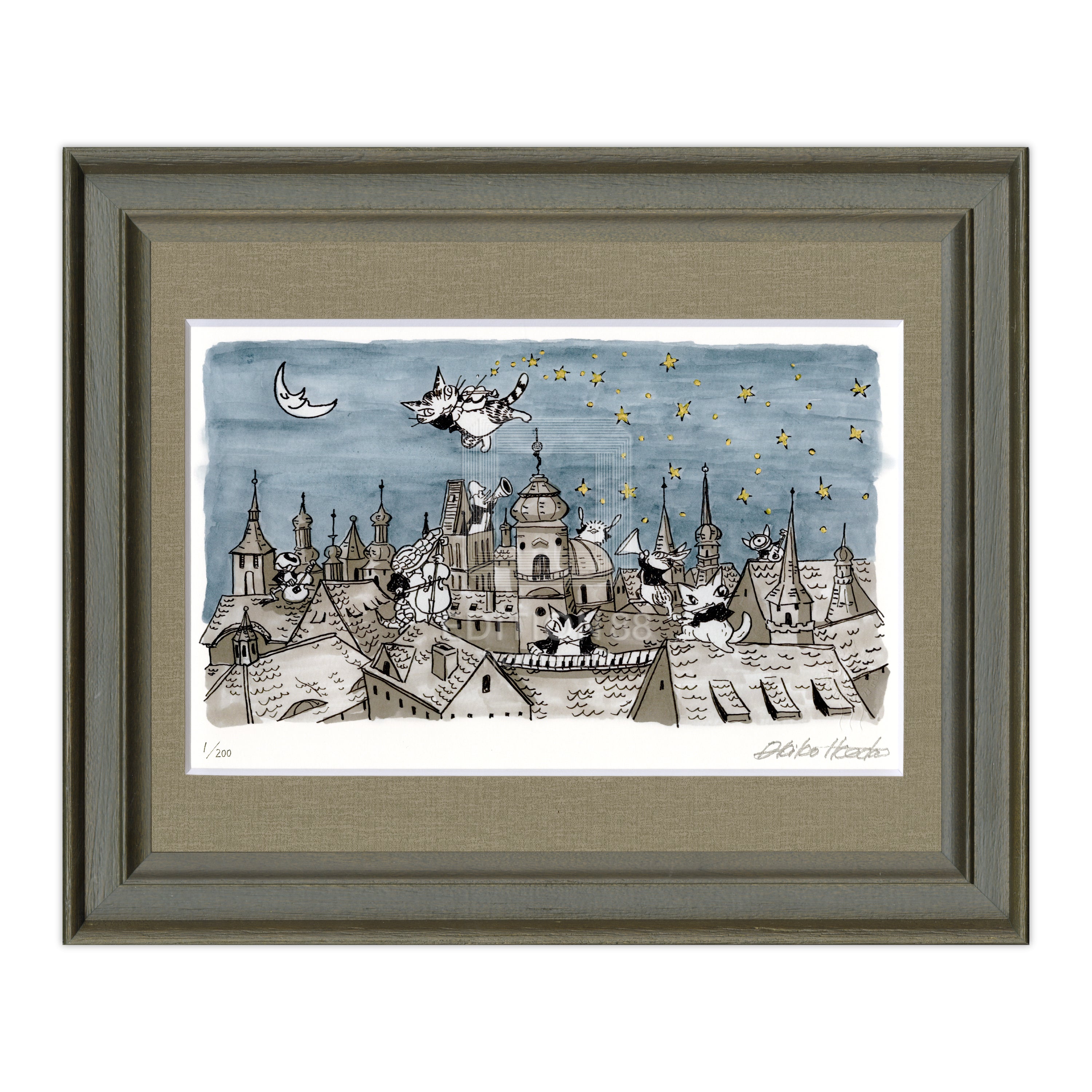 猫のダヤン 88グラフ「百塔の街に捧げる音楽会」/池田あきこ（直筆サイン入り/限定200枚）