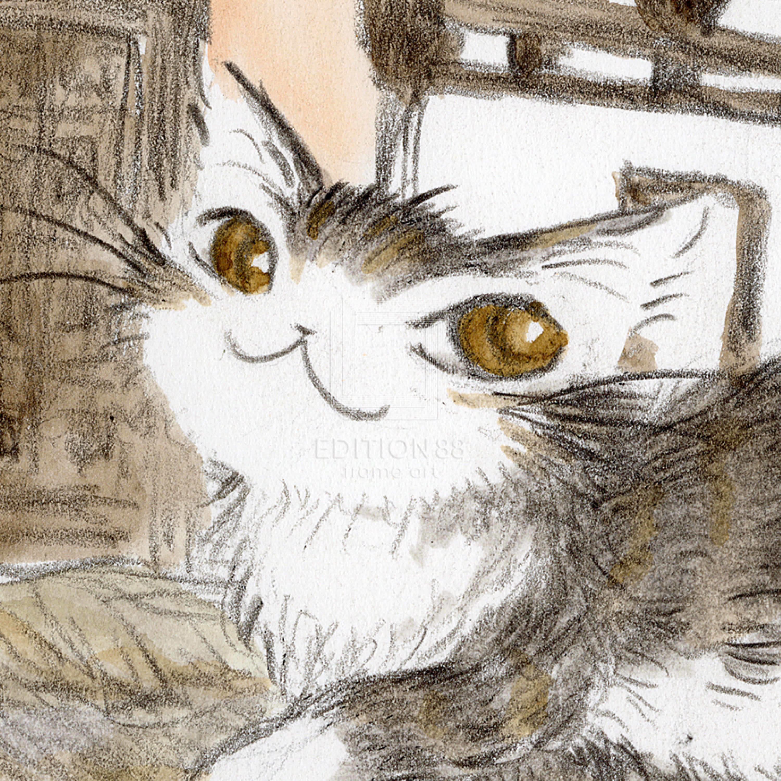 猫のダヤン 88グラフ「プラハ城 黄金の小径」/池田あきこ（直筆サイン
