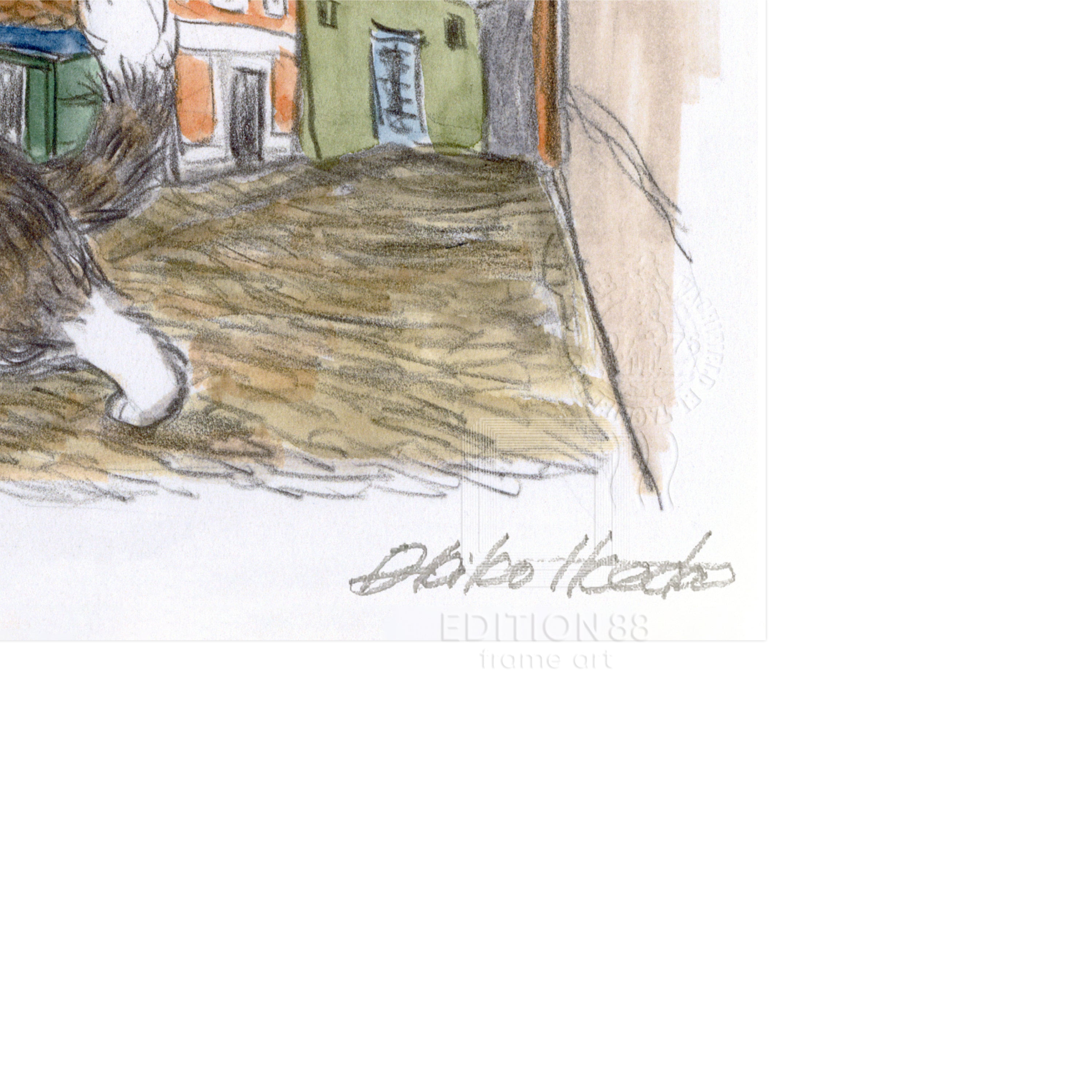 猫のダヤン 88グラフ「プラハ城 黄金の小径」/池田あきこ（直筆サイン入り/限定200枚）