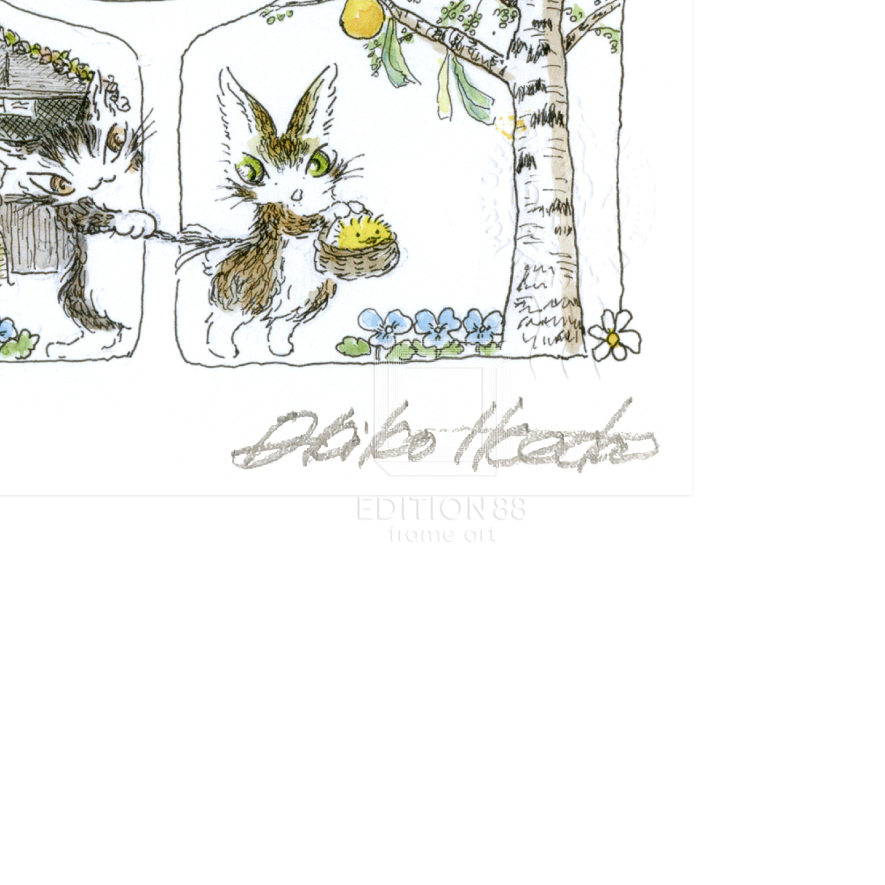 猫のダヤン 88グラフ「プラハのイースター」/池田あきこ（直筆サイン入り/限定200枚）