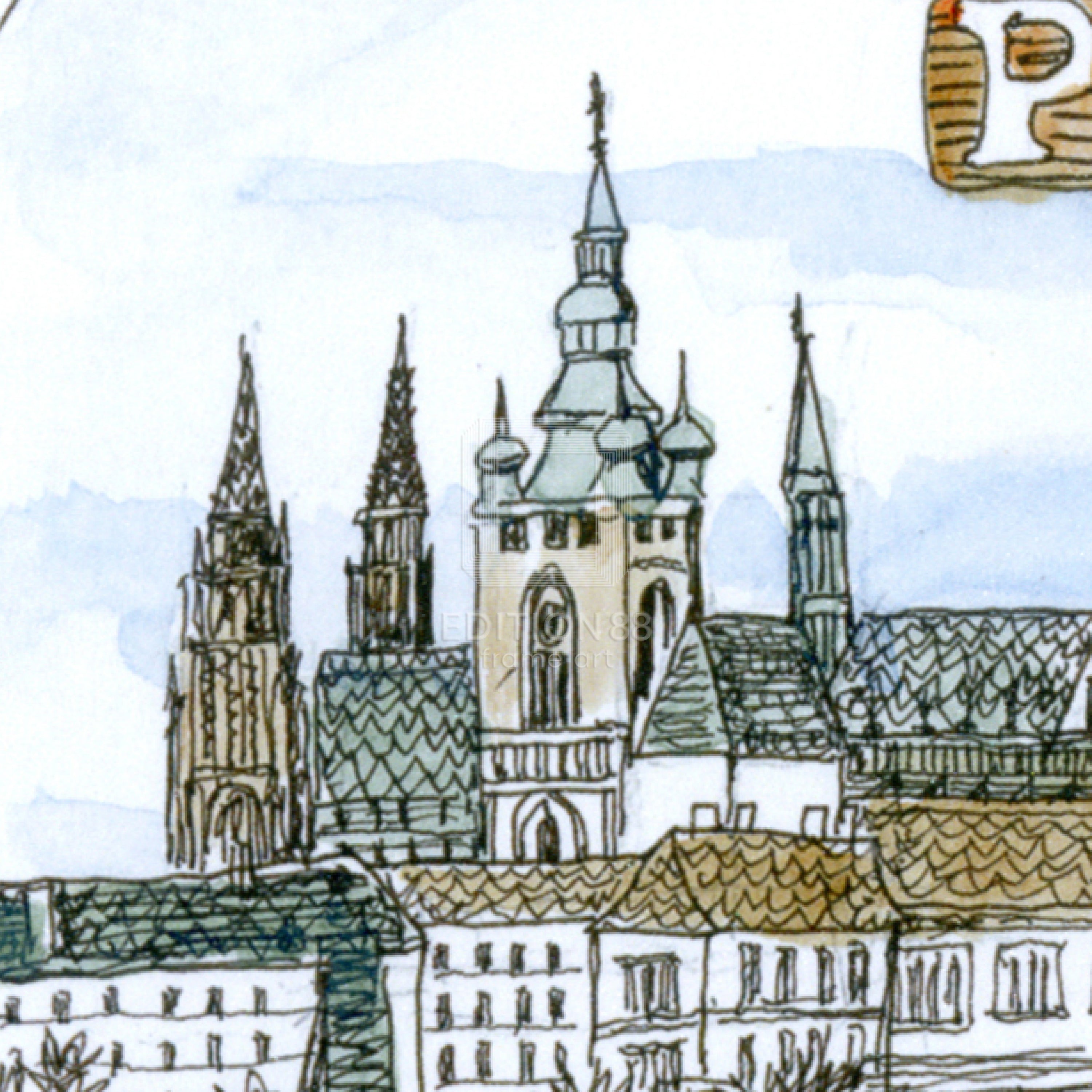 猫のダヤン 88グラフ「プラハのイースター」/池田あきこ（直筆サイン入り/限定200枚）