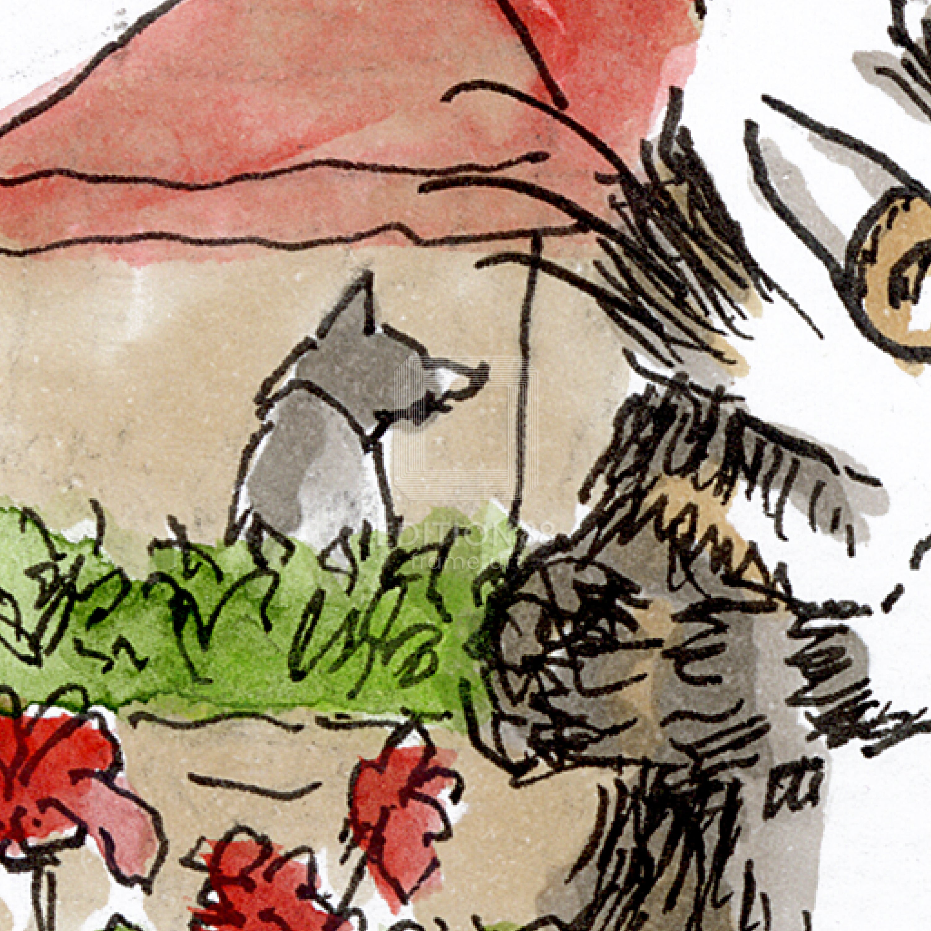 猫のダヤン 88グラフ「キヨフの土曜市」/池田あきこ（直筆サイン入り/限定200枚）