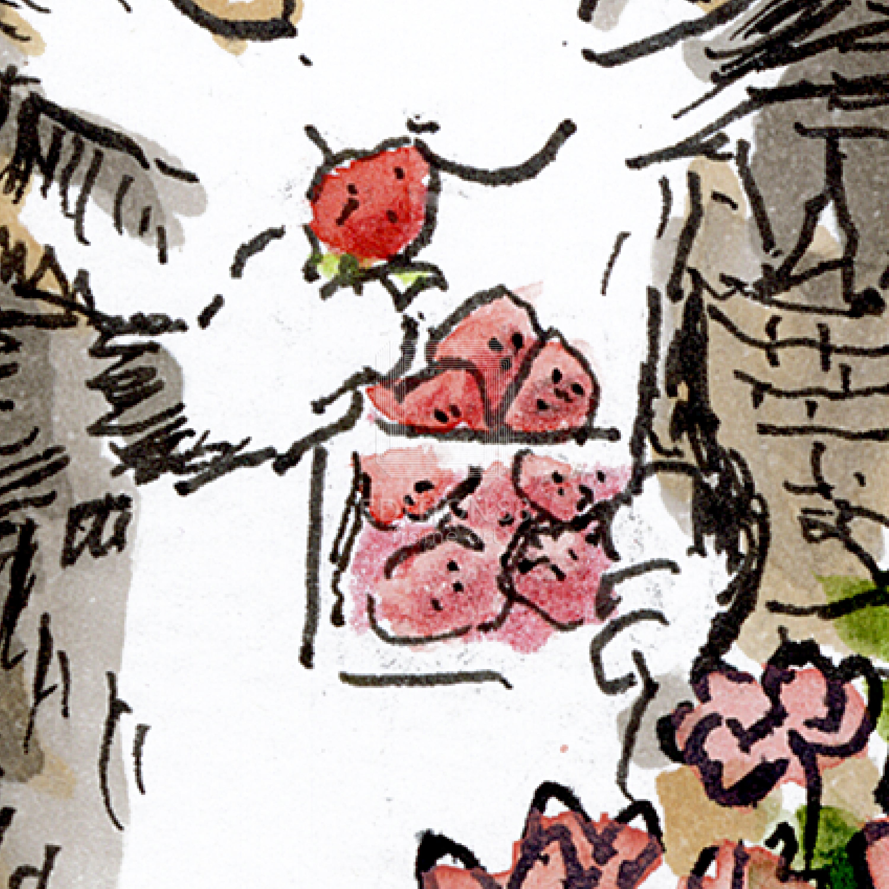 猫のダヤン 88グラフ「キヨフの土曜市」/池田あきこ（直筆サイン入り/限定200枚）