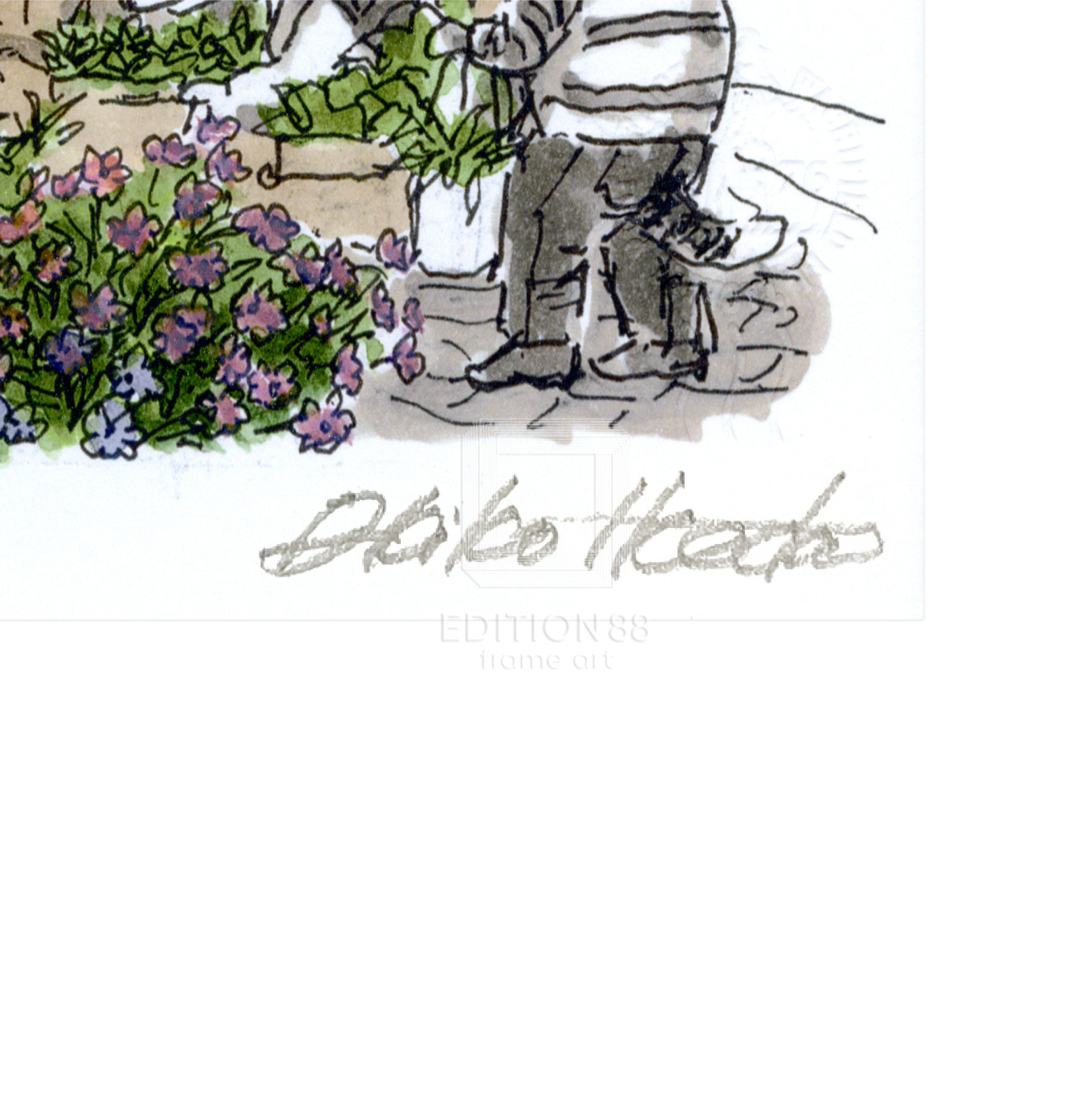 猫のダヤン 88グラフ「キヨフの土曜市」/池田あきこ（直筆サイン入り/限定200枚）