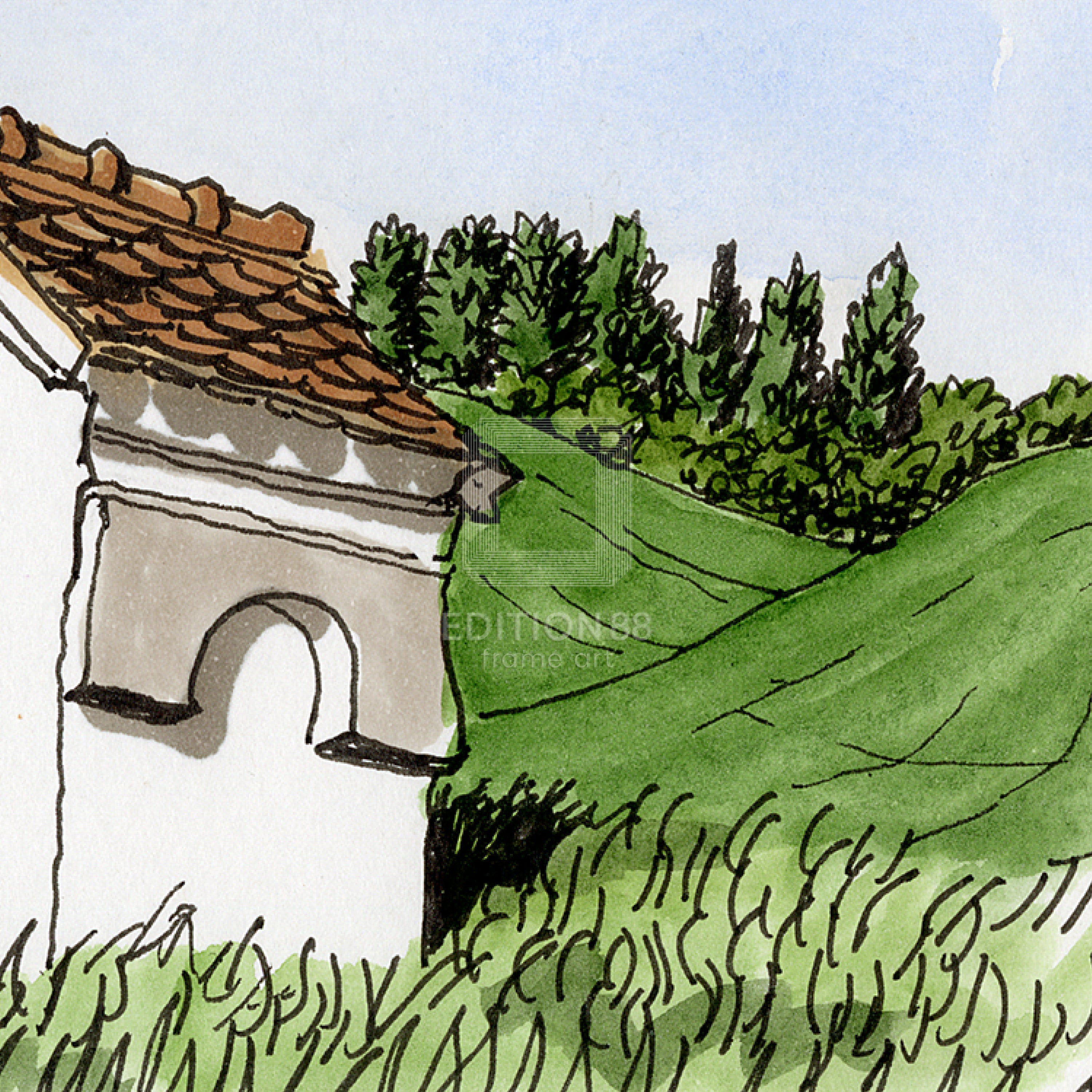 猫のダヤン 88グラフ「モラヴィアの空に収穫を祈って」/池田あきこ（直筆サイン入り/限定200枚）