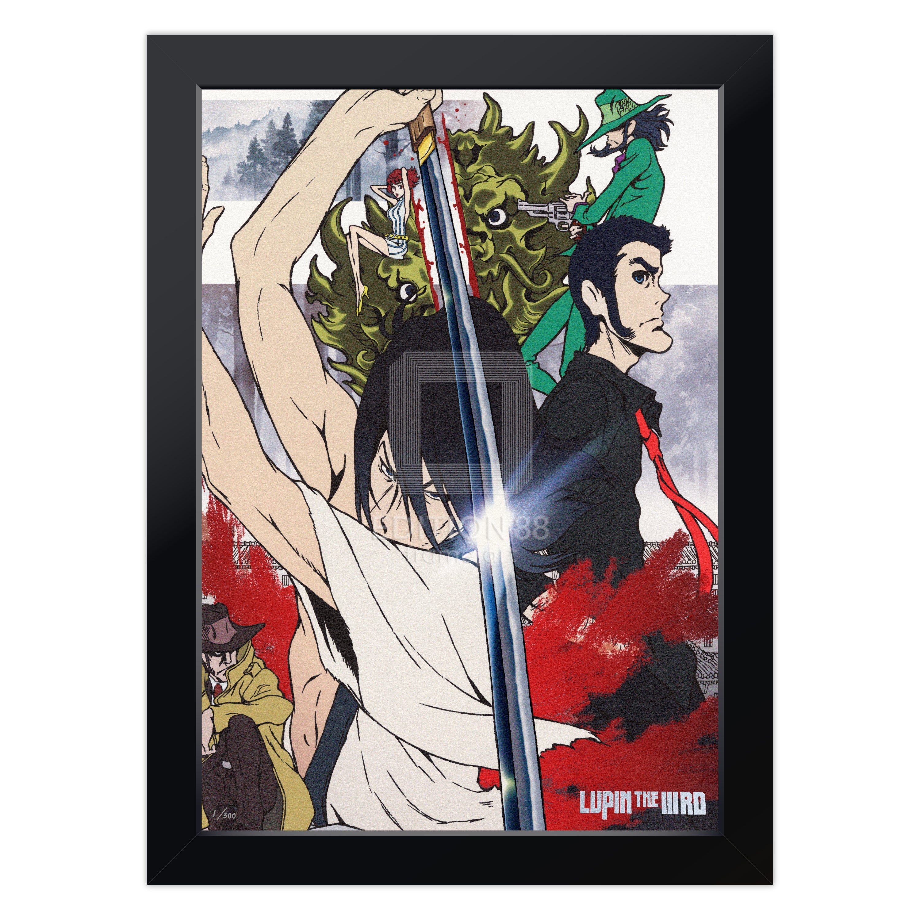 「LUPIN THE ⅢRD」88グラフ3『血煙の石川五ェ門』(落款入り/限定300枚)