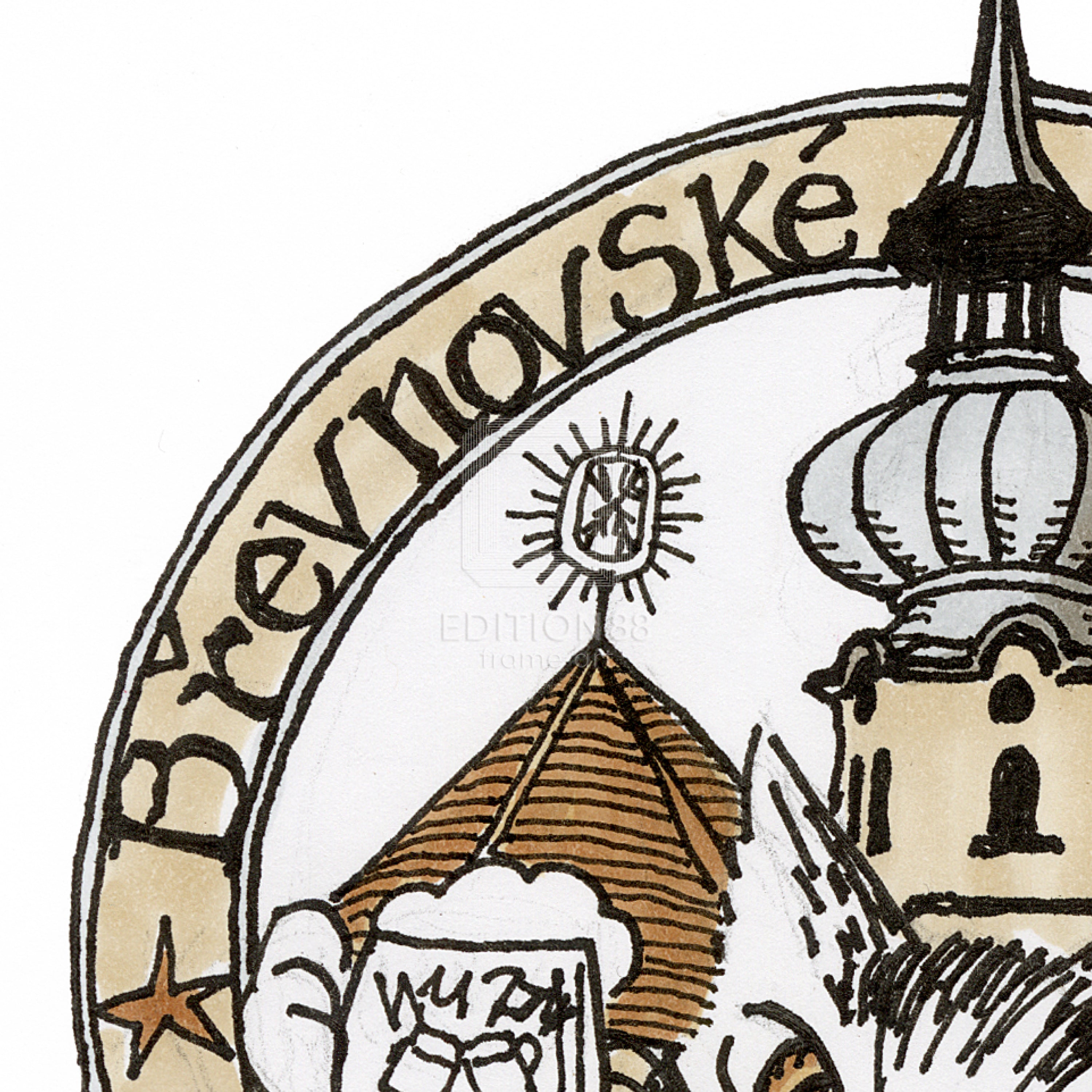 猫のダヤン 88グラフ「修道院のビール祭り」/池田あきこ（直筆サイン入り/限定200枚）