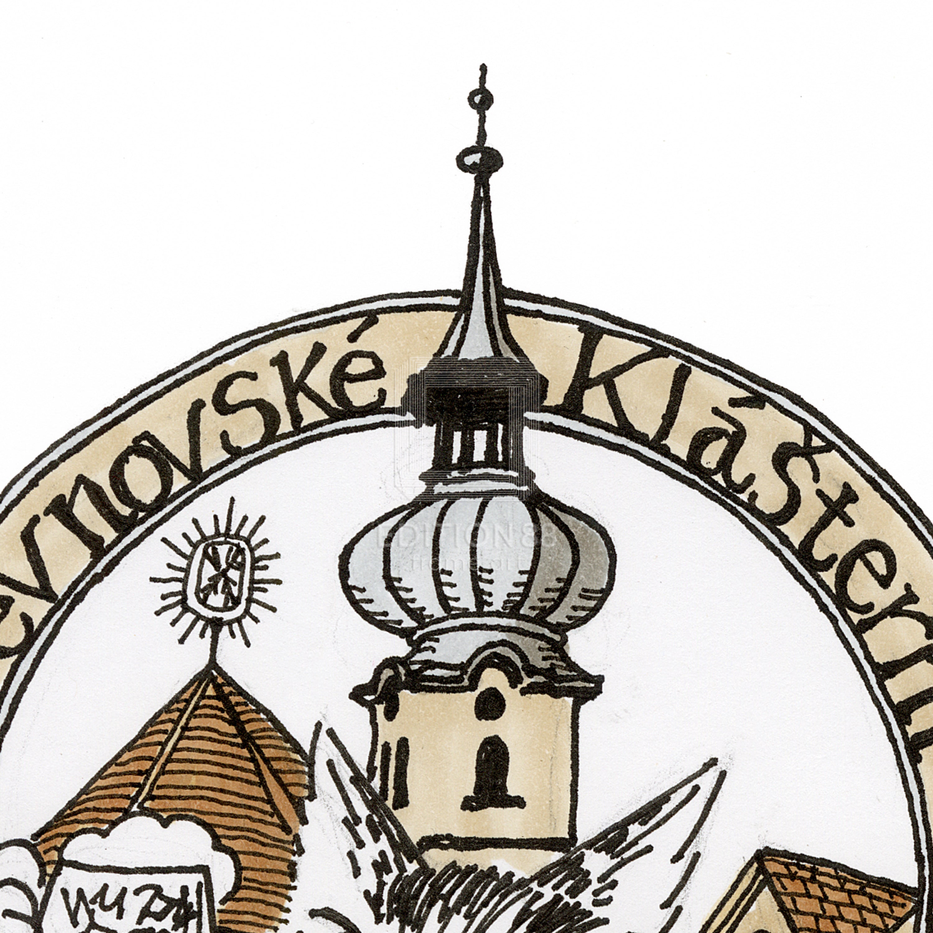 猫のダヤン 88グラフ「修道院のビール祭り」/池田あきこ（直筆サイン入り/限定200枚）