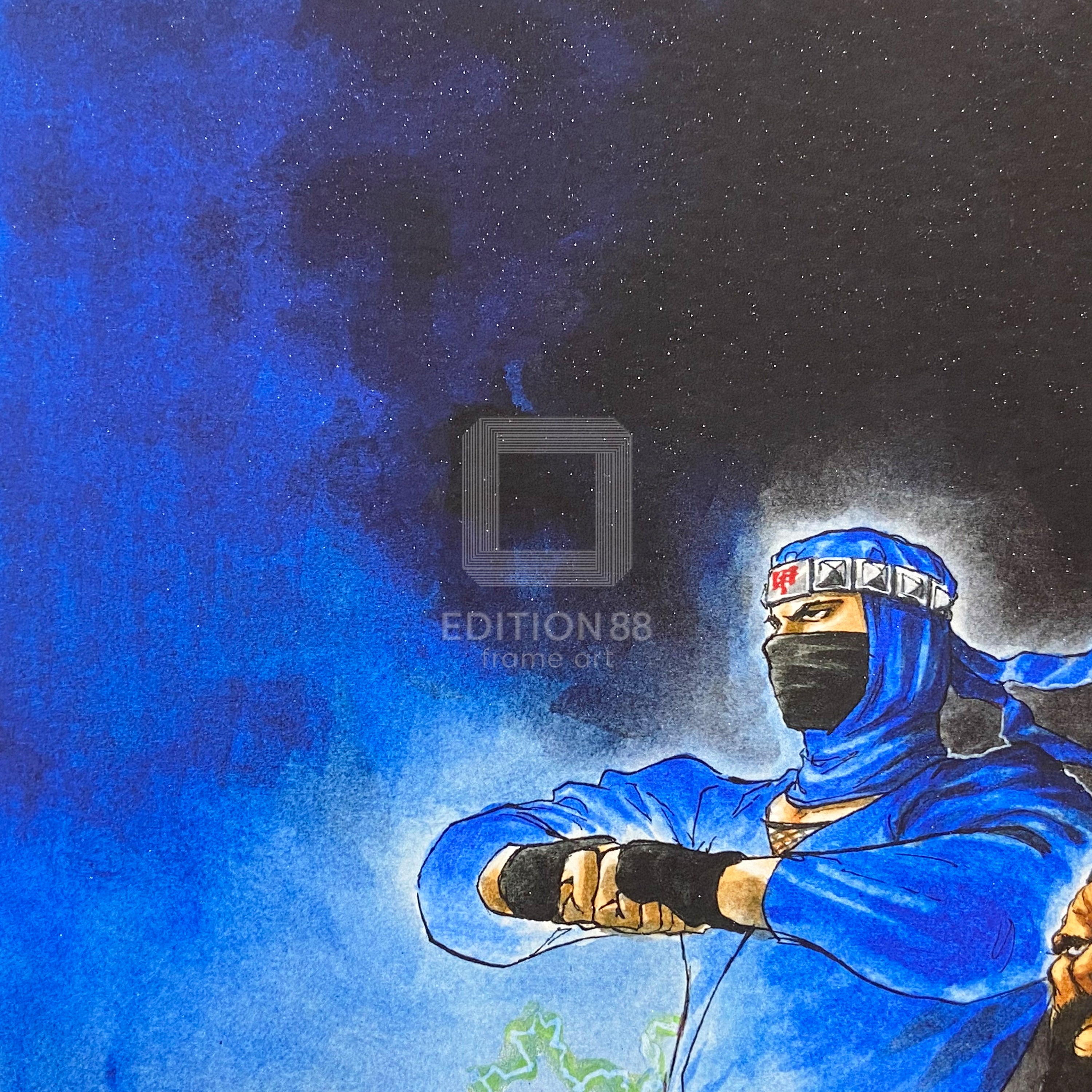 88グラフ「Blue&Black」/いのまたむつみ（箔押しサイン入り）