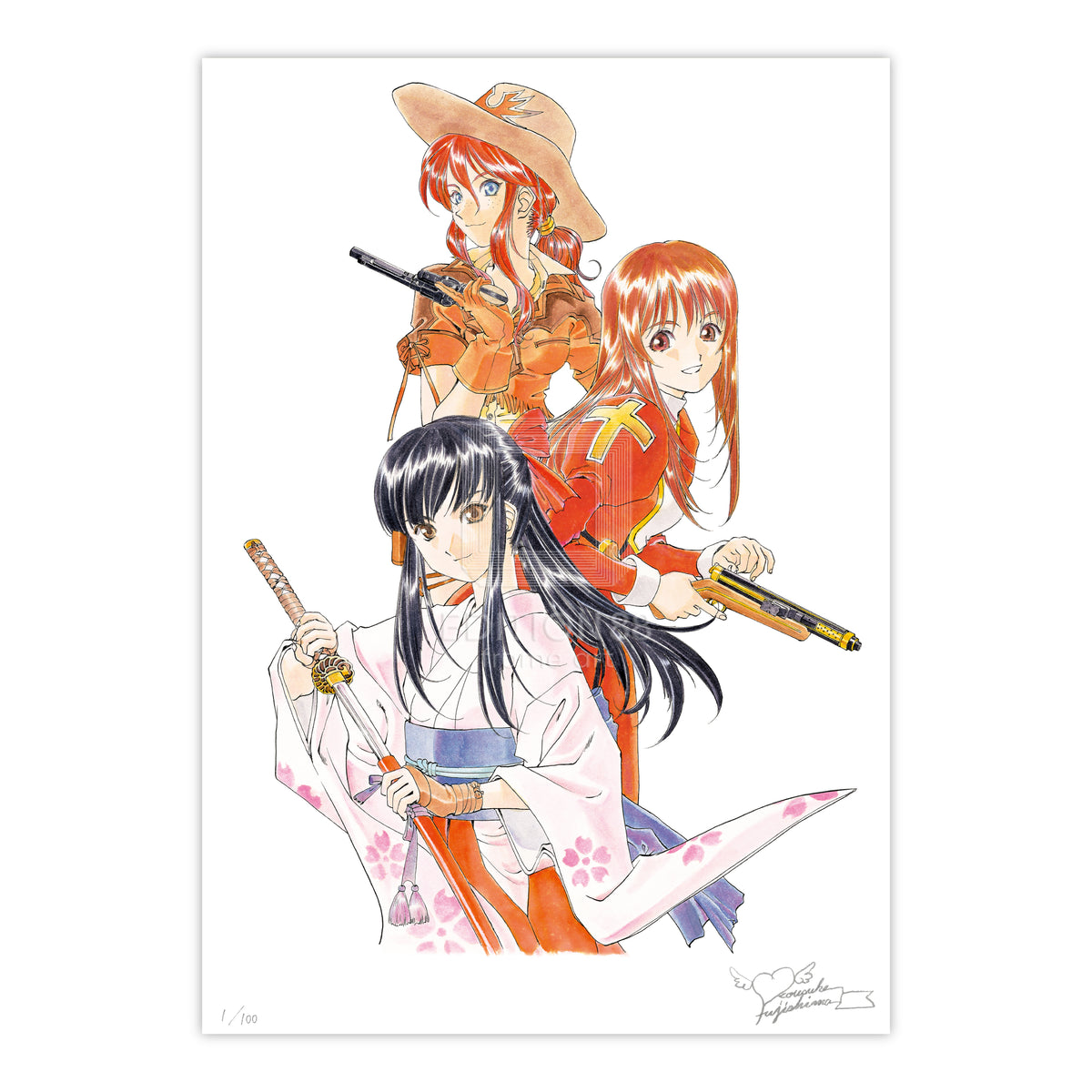 「サクラ大戦」88グラフ 2 /藤島康介（直筆サイン入り/限定100枚）