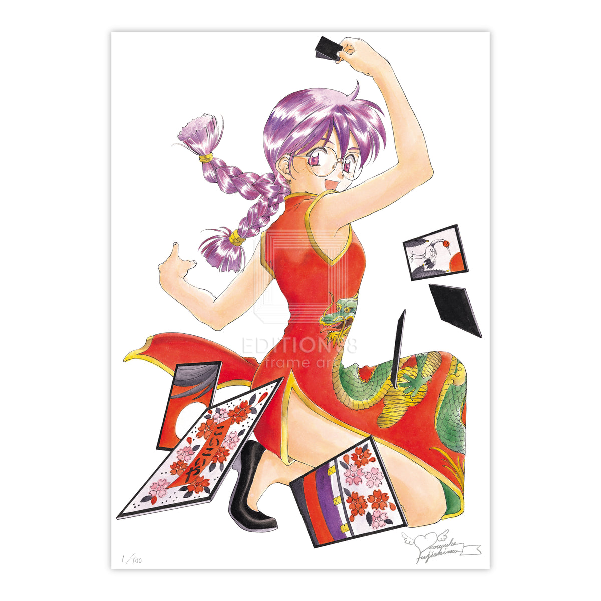 「サクラ大戦」88グラフ 5 /藤島康介（箔押しサイン入り/限定100枚）