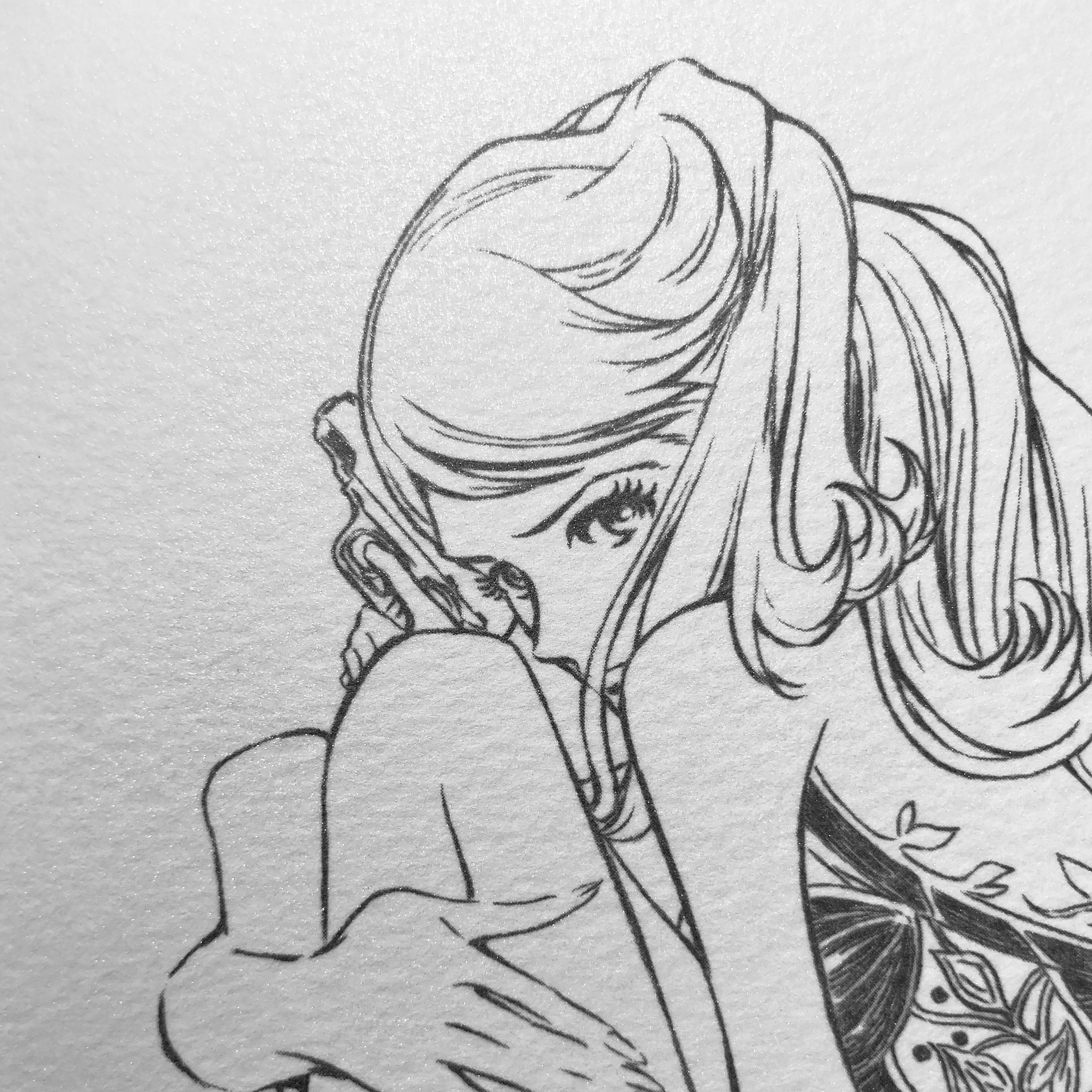 鉛筆画アートプリント（峰不二子の嘘）/LUPINTHE ⅢRD