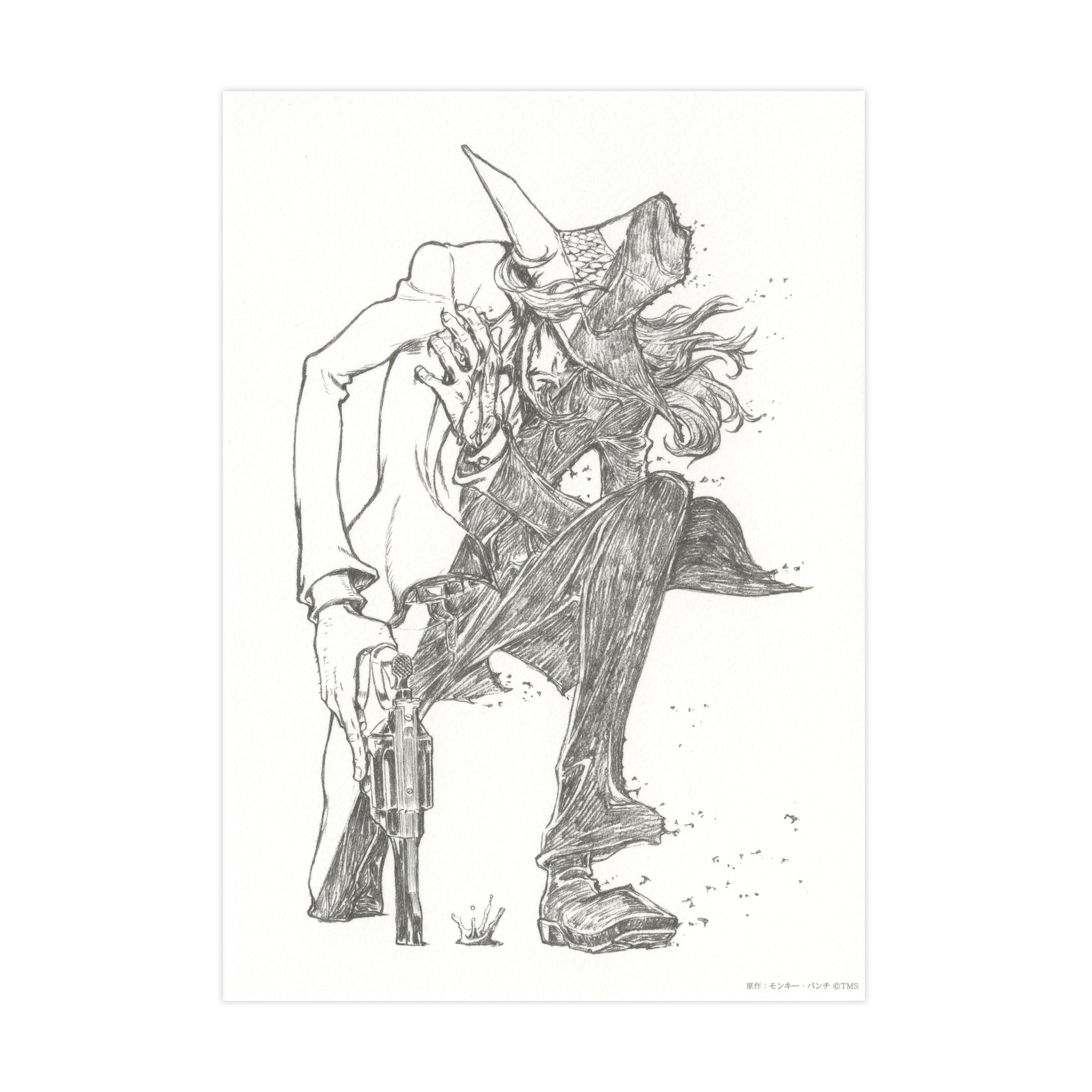 鉛筆画アートプリント（次元大介の墓標）/LUPINTHE ⅢRD