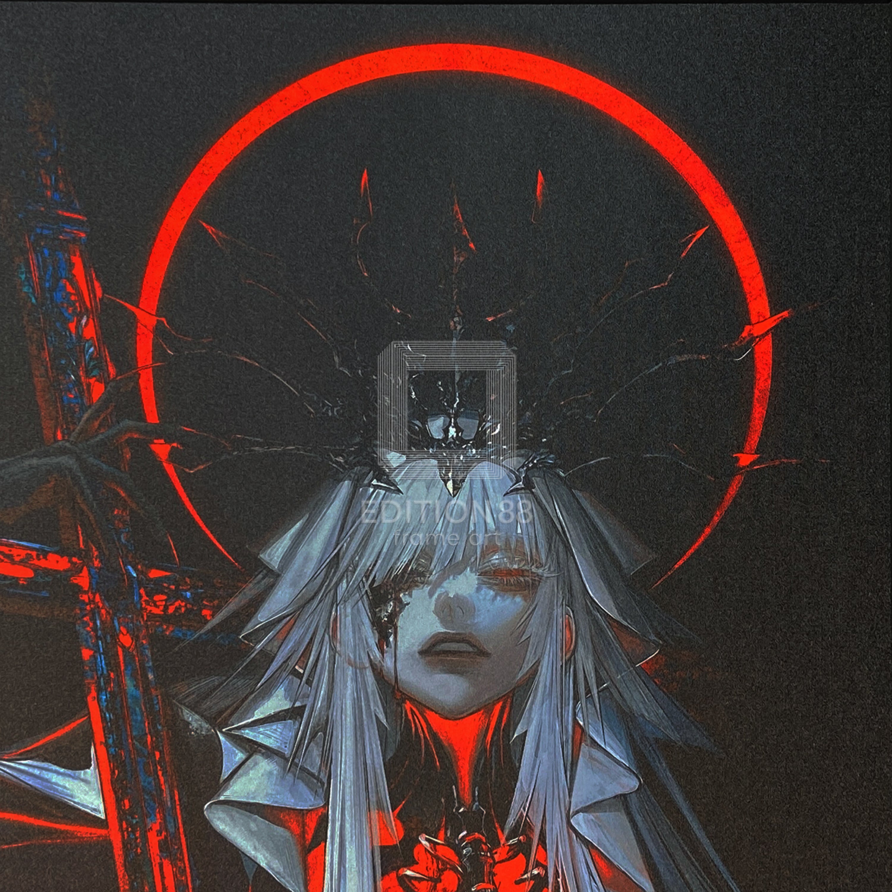 キモ KIMO ブリリアントデイ 83 直筆サイン 限定エディション 絵画 AUWD」88グラフ3『レイダ』プラチナ版 /AU（直筆サイン入り/限定50枚）