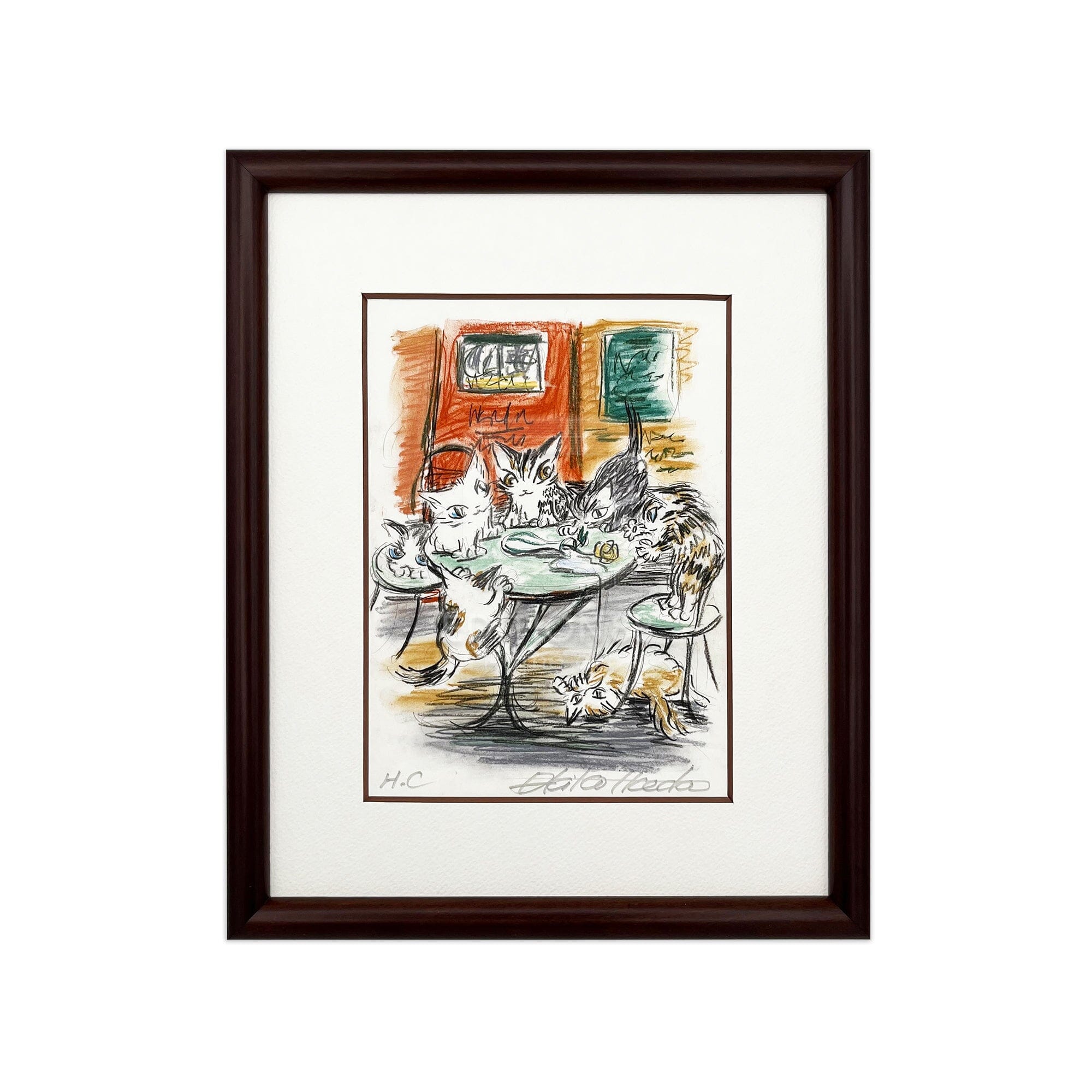 猫のダヤン 88グラフ「コンテ・パリのカフェ」/池田あきこ（直筆サイン入り/限定200枚） 88グラフ Edition88 