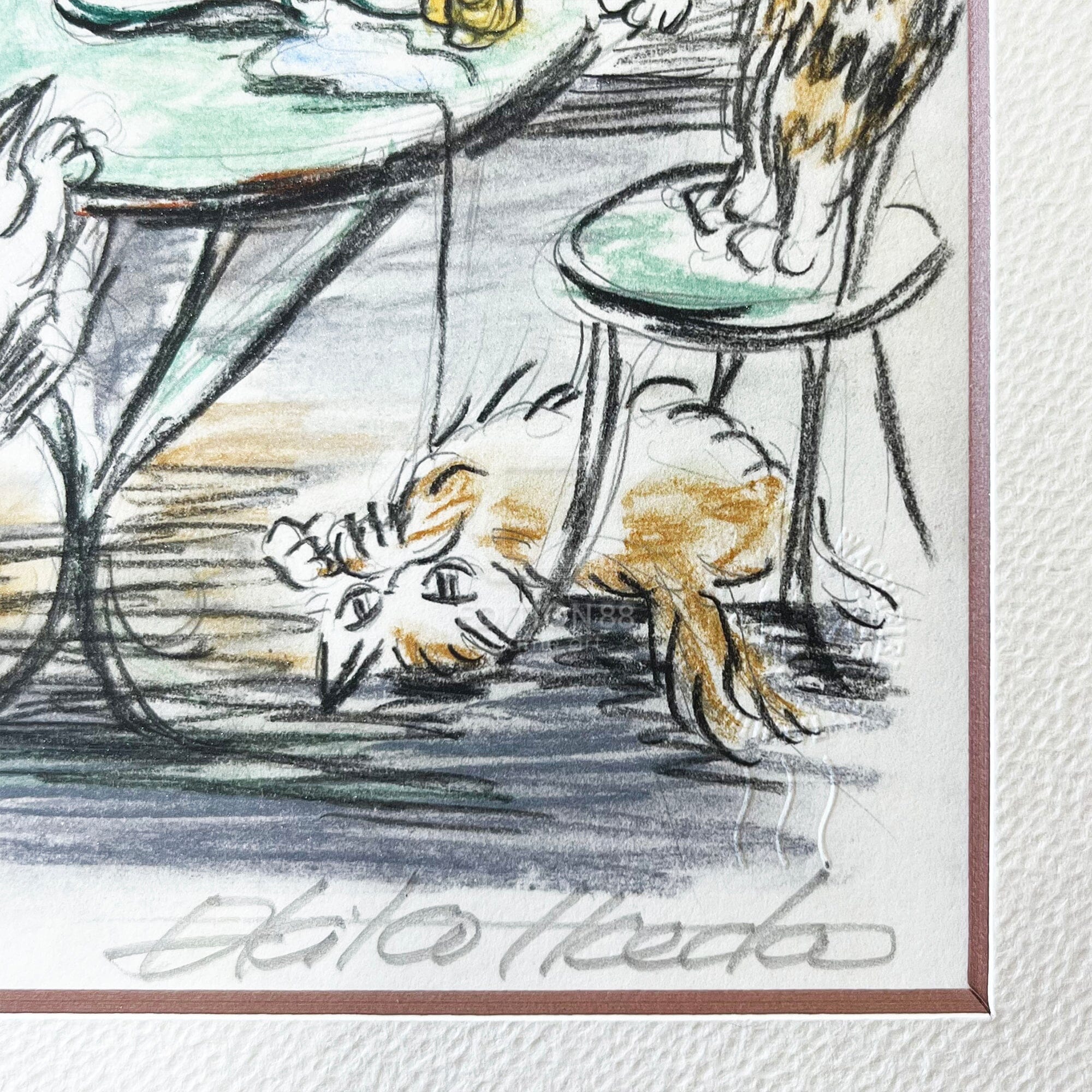 猫のダヤン 88グラフ「コンテ・パリのカフェ」/池田あきこ（直筆サイン入り/限定200枚） 88グラフ Edition88 