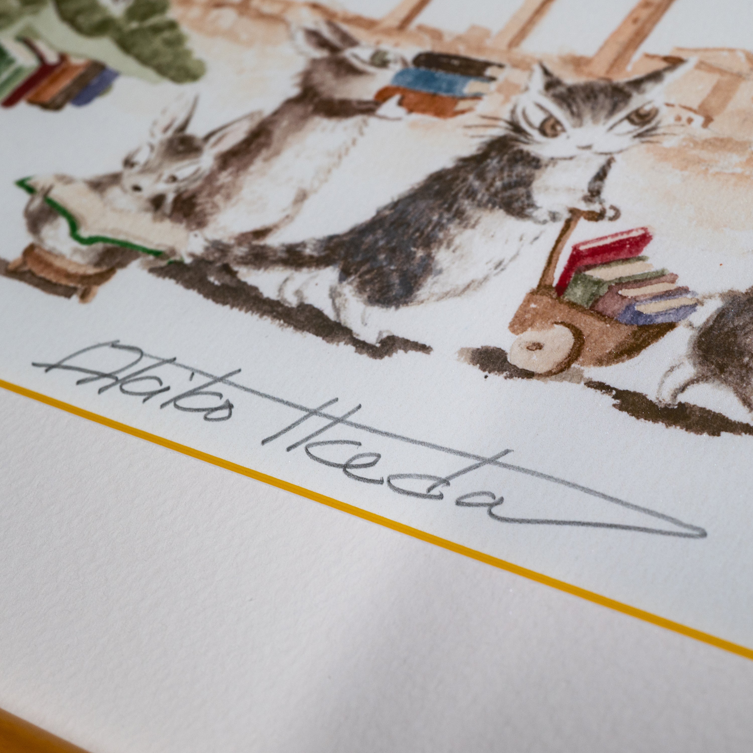 猫のダヤン 88グラフ「ボローニャの絵本フェア」/池田あきこ（直筆