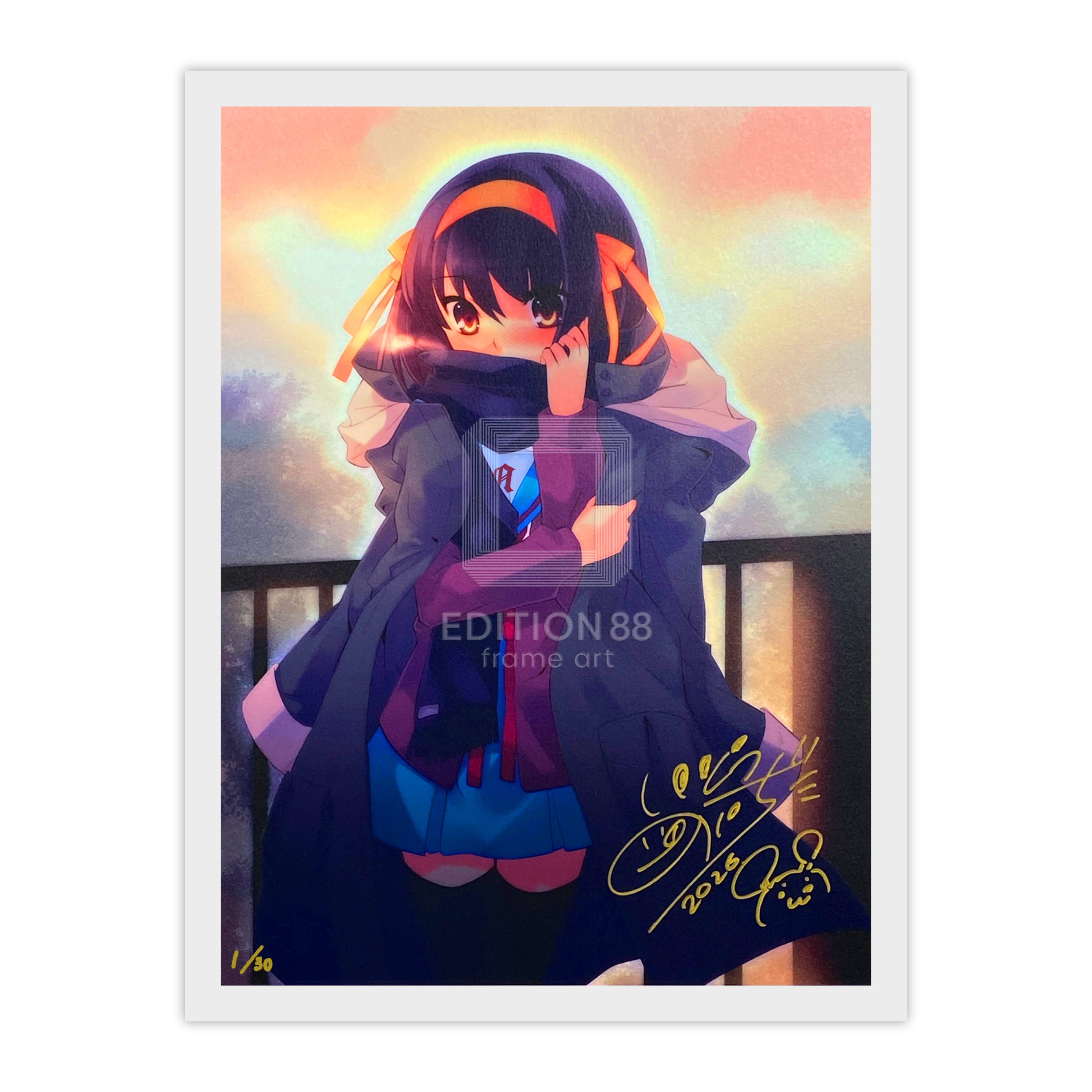 「涼宮ハルヒシリーズ」88グラフ10 プラチナ版/ いとうのいぢ（直筆サイン入り/限定30枚）