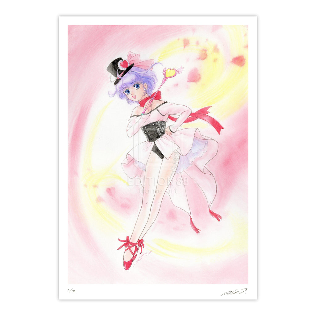 高田明美☆直筆イラスト☆美麗パステル画○魔法の天使クリィミーマミ○額装品 - 絵画/タペストリ