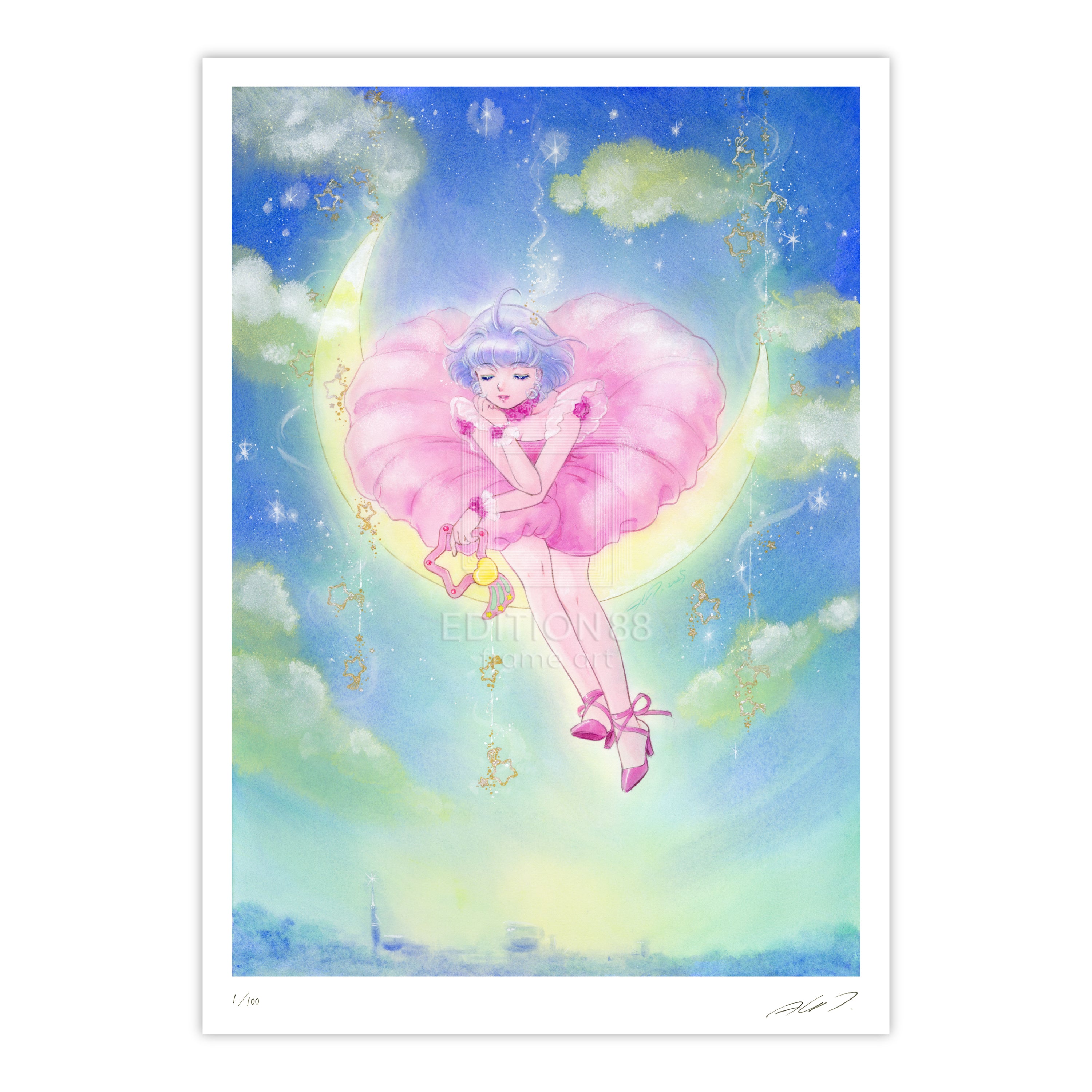 「魔法の天使クリィミーマミ」88グラフ 星降る月夜 /高田明美（直筆サイン入り / 限定100枚）