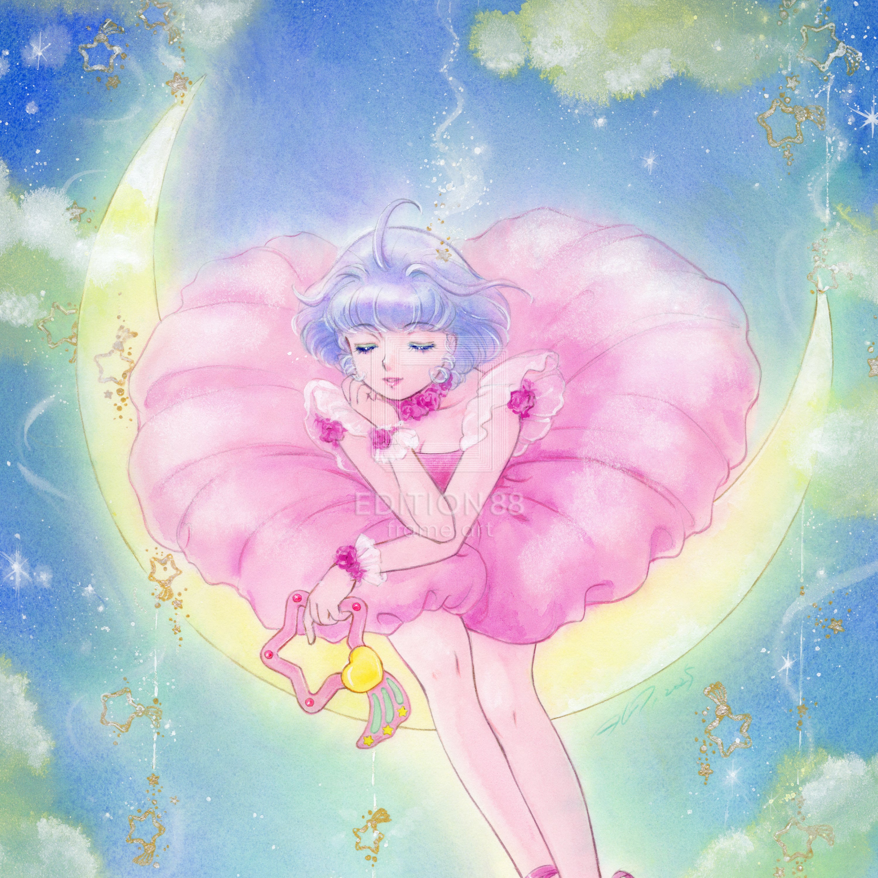 「魔法の天使クリィミーマミ」88グラフ 星降る月夜 /高田明美（直筆サイン入り / 限定100枚）