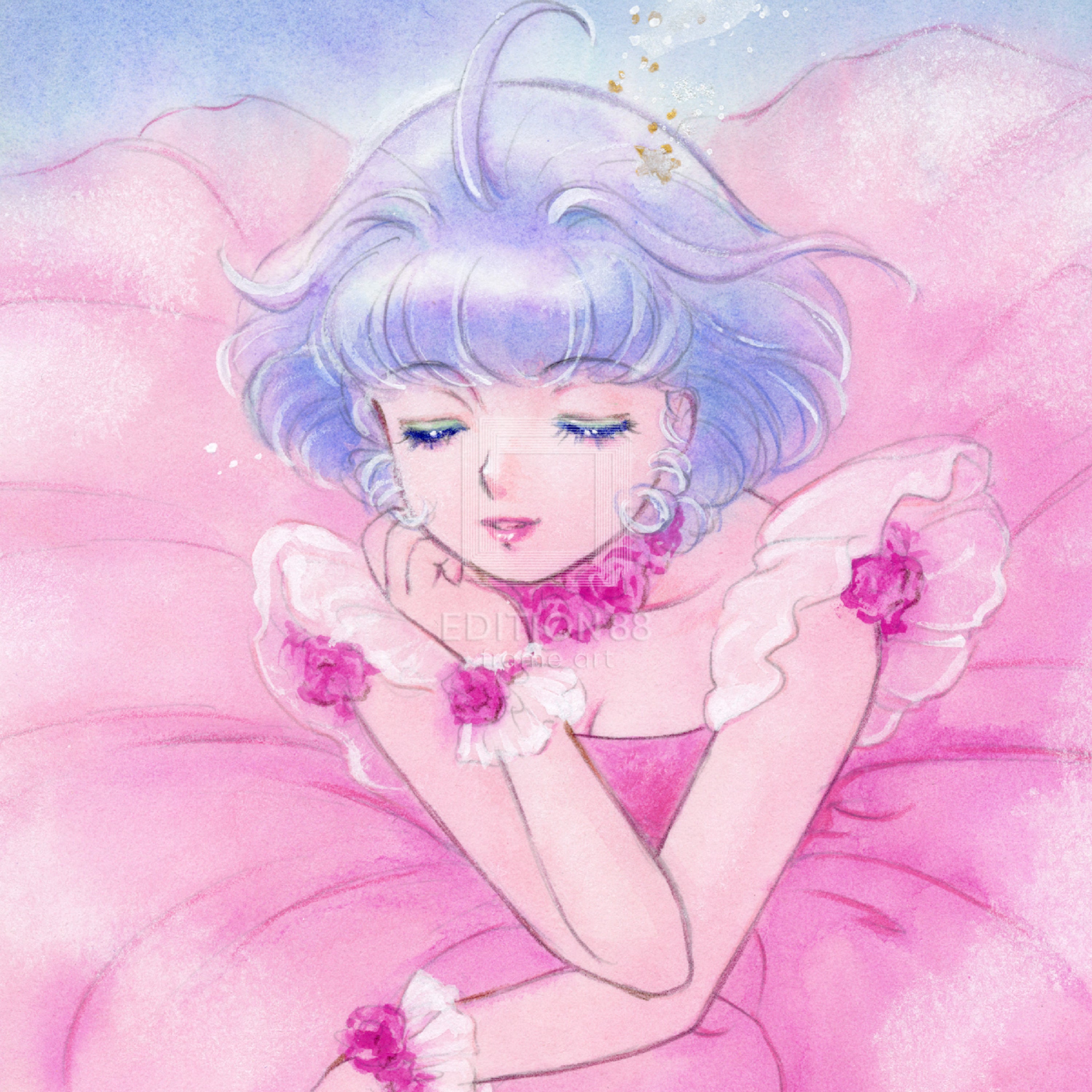 「魔法の天使クリィミーマミ」88グラフ 星降る月夜 /高田明美（直筆サイン入り / 限定100枚）
