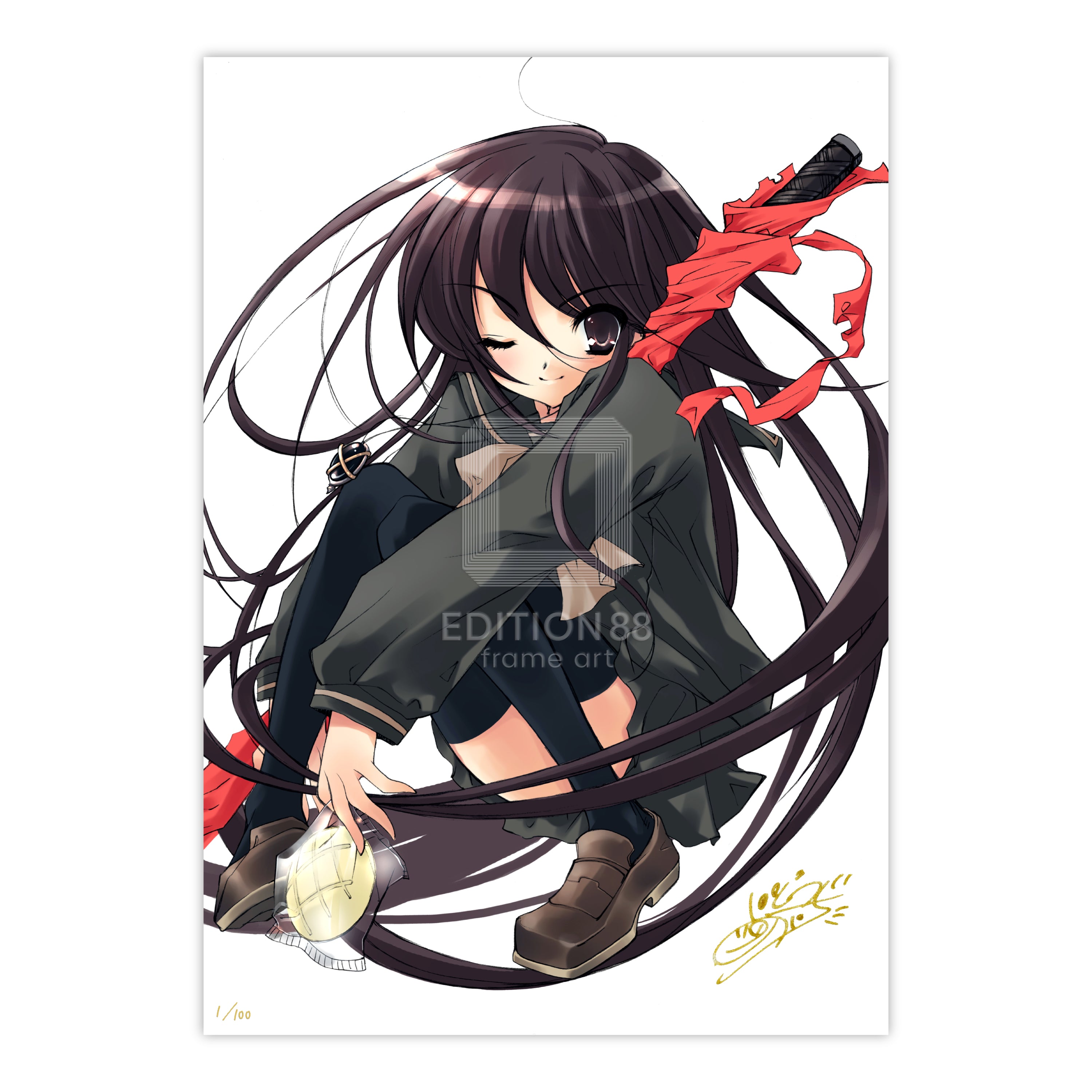 「灼眼のシャナ」88グラフ16（「灼眼のシャナⅡ」カバーイラスト）/ いとうのいぢ（直筆サイン入り/限定100枚）