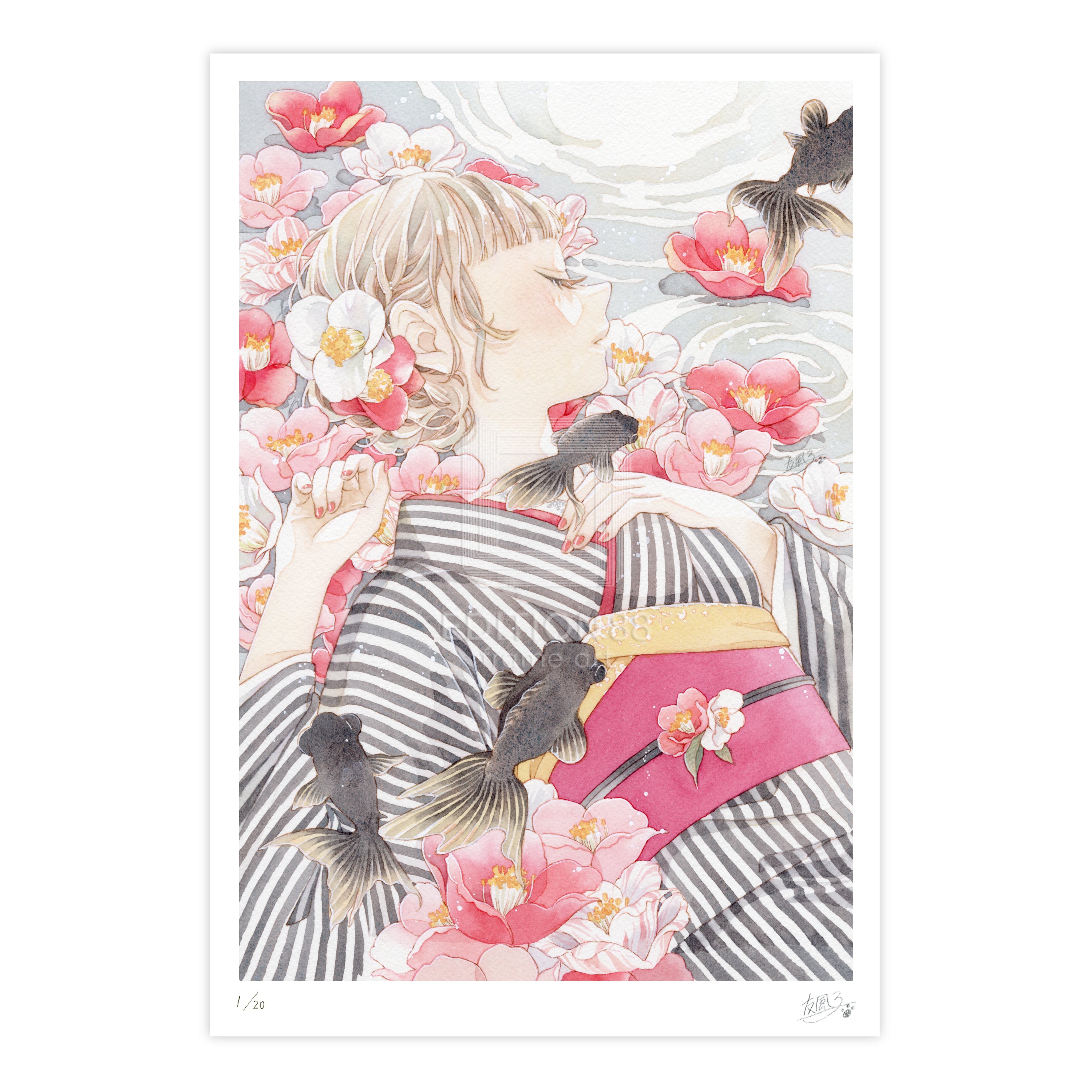 88グラフ10 『椿』 / 友風子（直筆サイン・工房手彩入り/限定20枚）